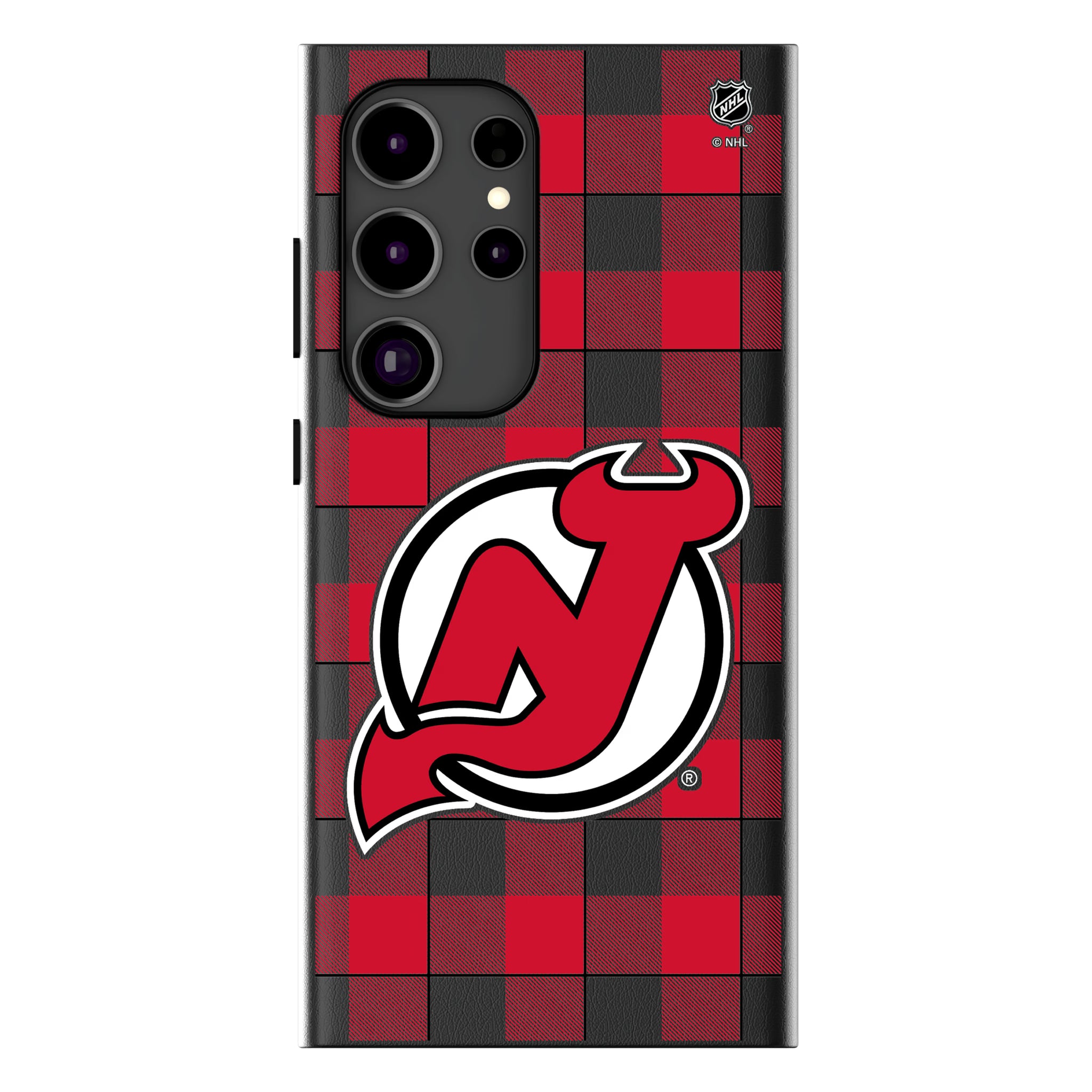 New Jersey Devils Plaid Galaxy MagSafe Compatible Phone Case for Samsung Galaxy