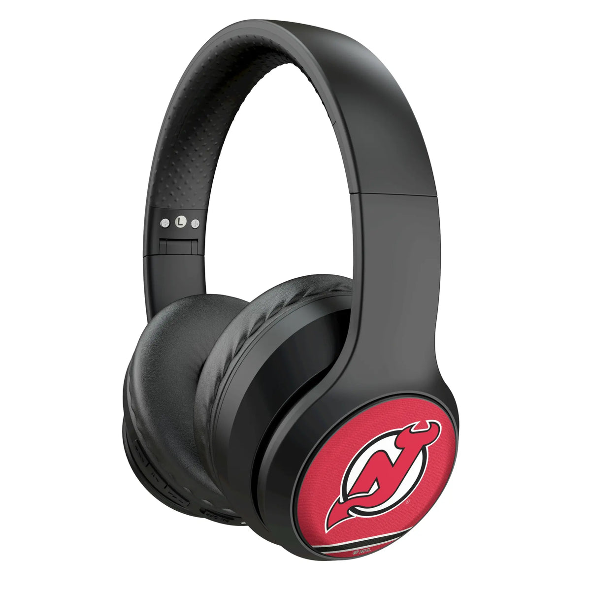 New Jersey Devils Stripe Wireless Over-Ear Headphones With Case