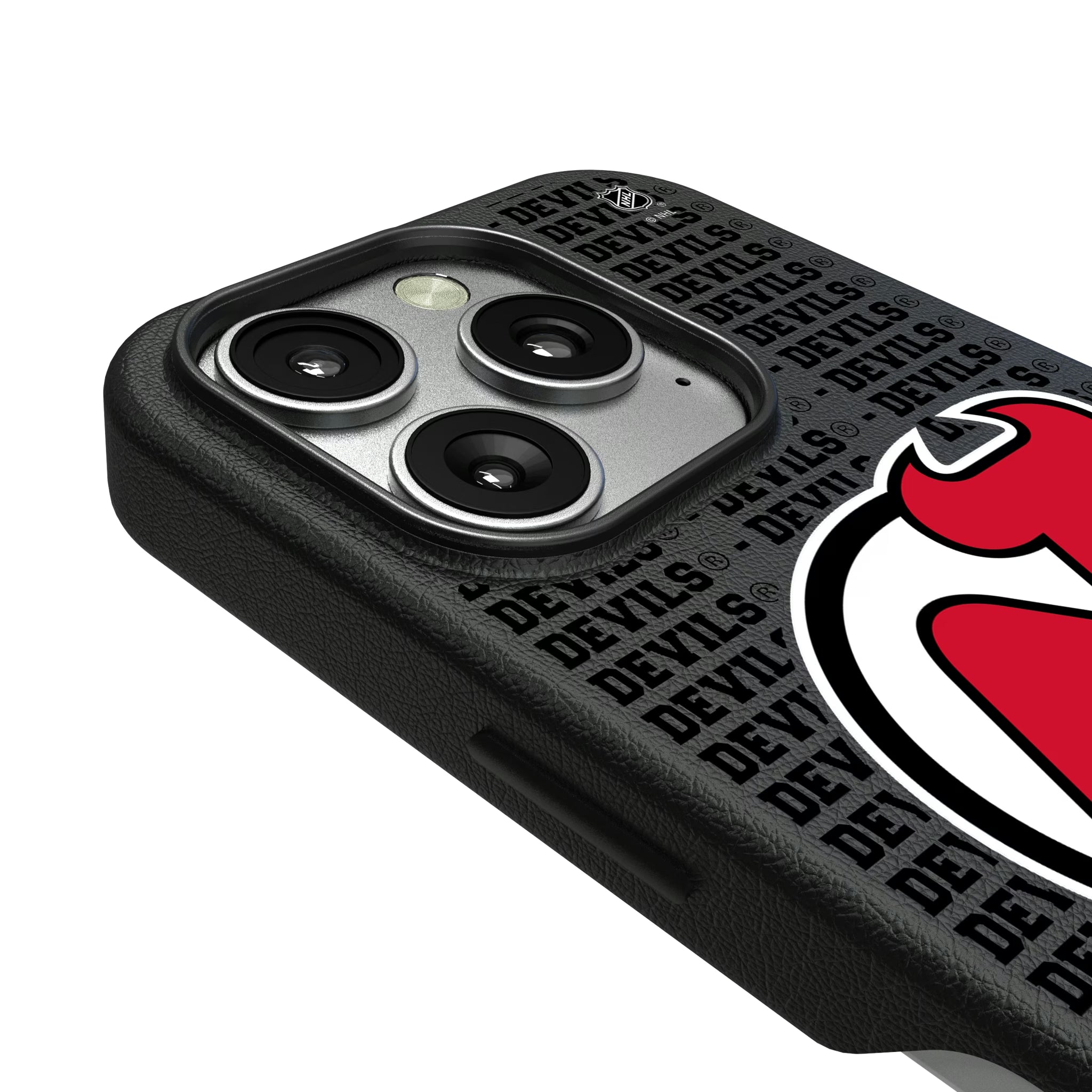 New Jersey Devils Text Backdrop iPhone MagSafe Compatible Phone Case for Apple iPhone - Detail