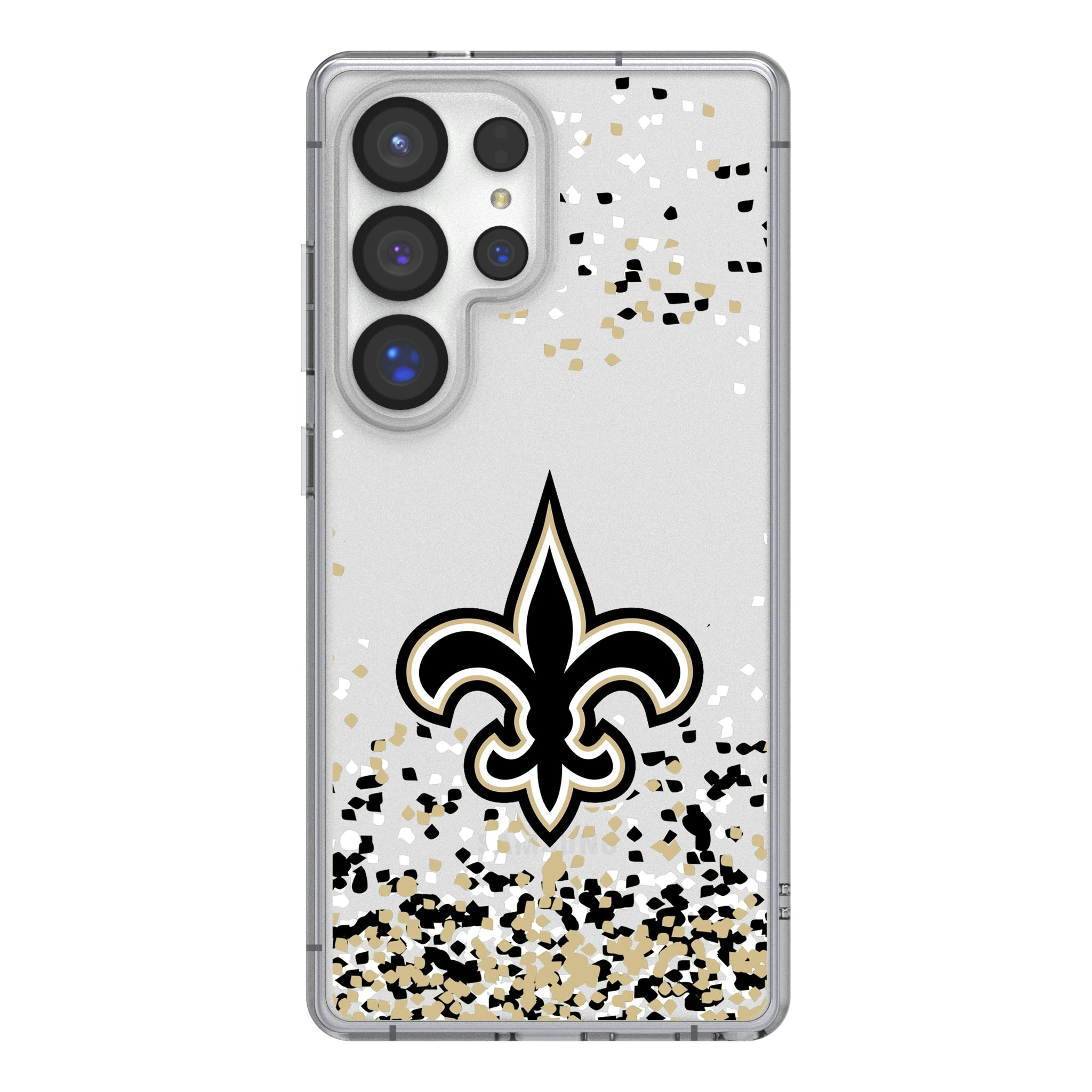 New Orleans Saints Confetti Galaxy Clear Phone Case for Samsung Galaxy