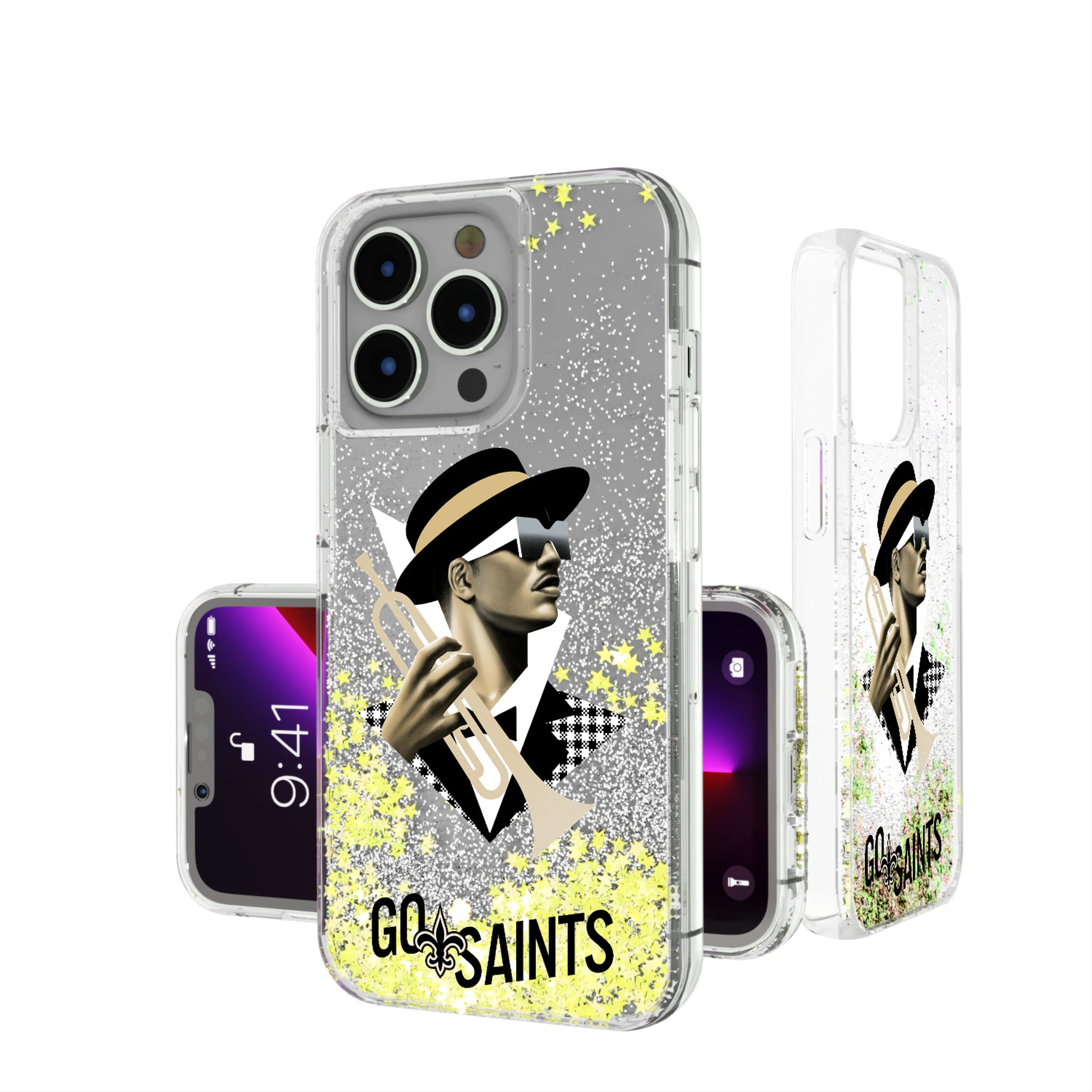 New Orleans Saints Deco iPhone Glitter Phone Case for Apple iPhone