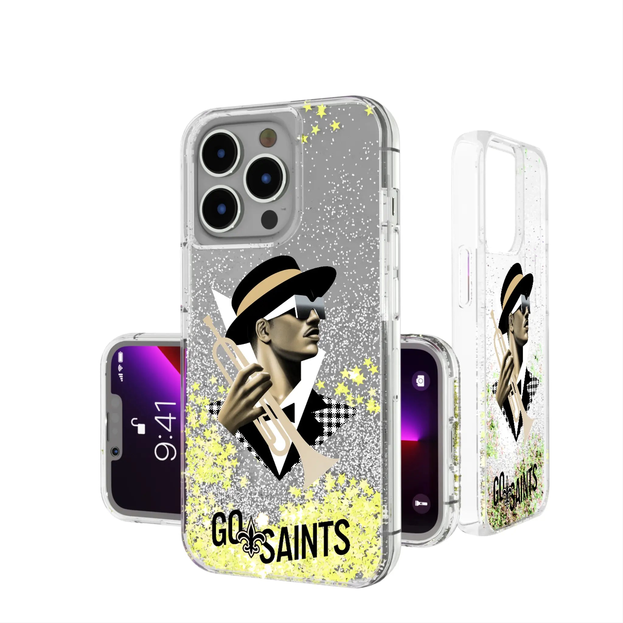 New Orleans Saints Deco iPhone Glitter Phone Case for Apple iPhone
