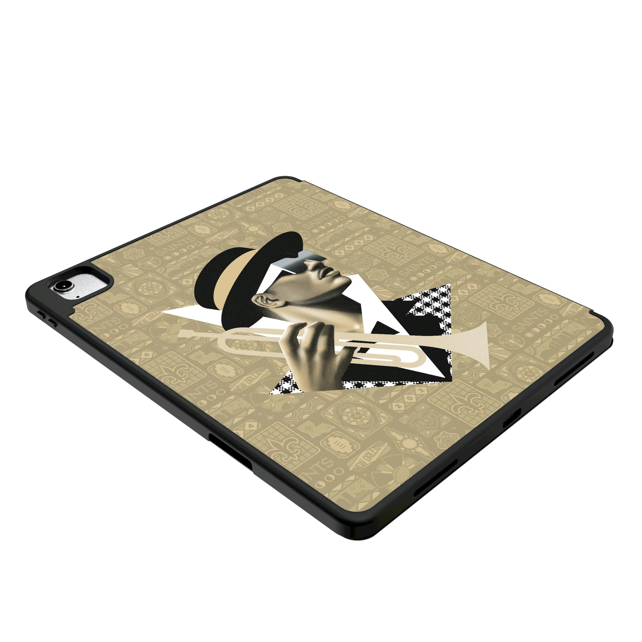 New Orleans Saints Deco iPad Tablet Case for Apple iPad - Isometric View