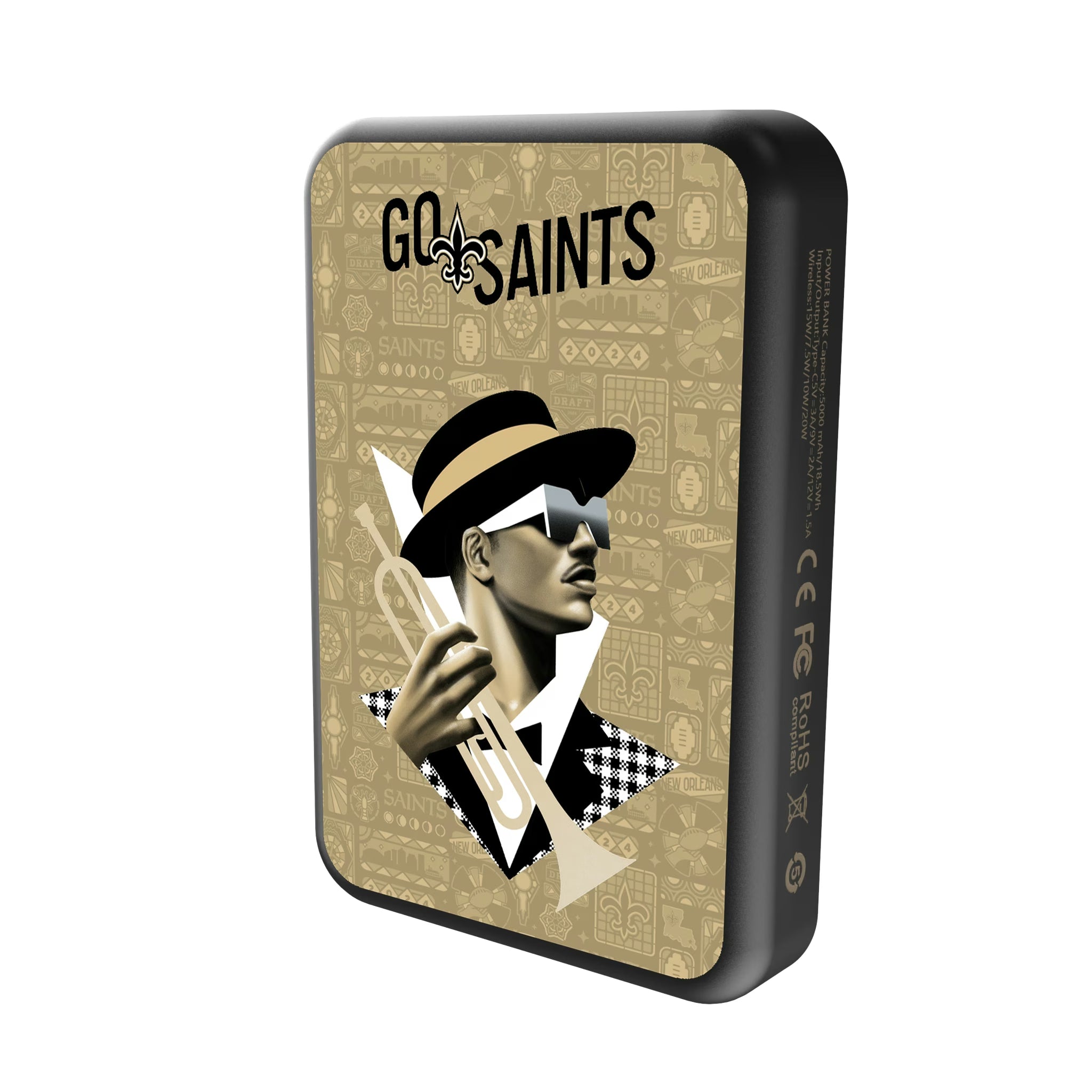 New Orleans Saints Deco Wireless Mag Power Bank