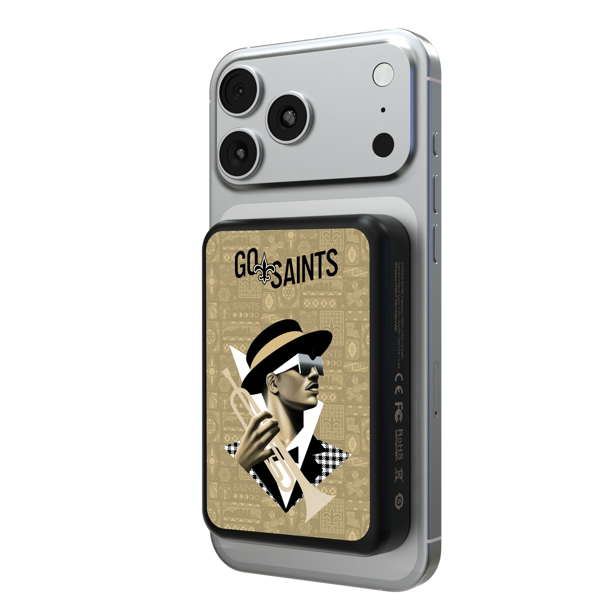 New Orleans Saints Deco Wireless Mag Power Bank