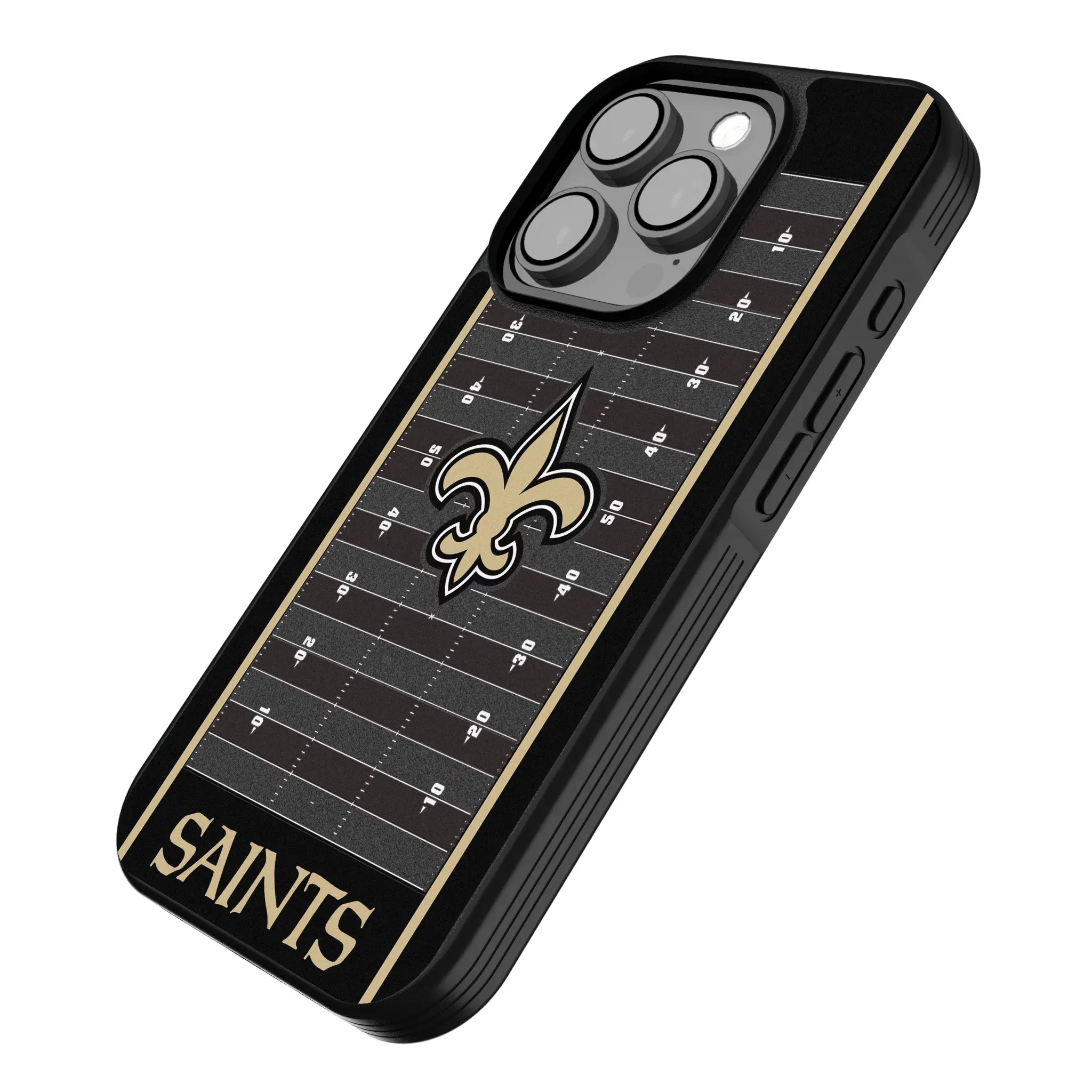 New Orleans Saints Field iPhone Bump Phone Case for Apple iPhone - Isometric View