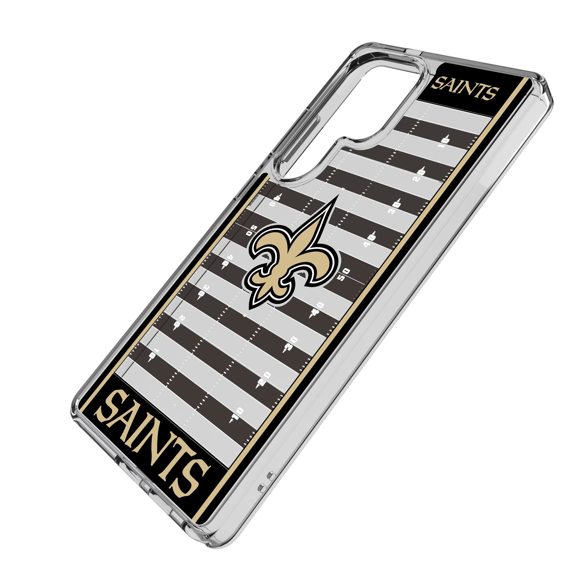 New Orleans Saints Field Galaxy Clear Phone Case for Samsung Galaxy - Isometric View