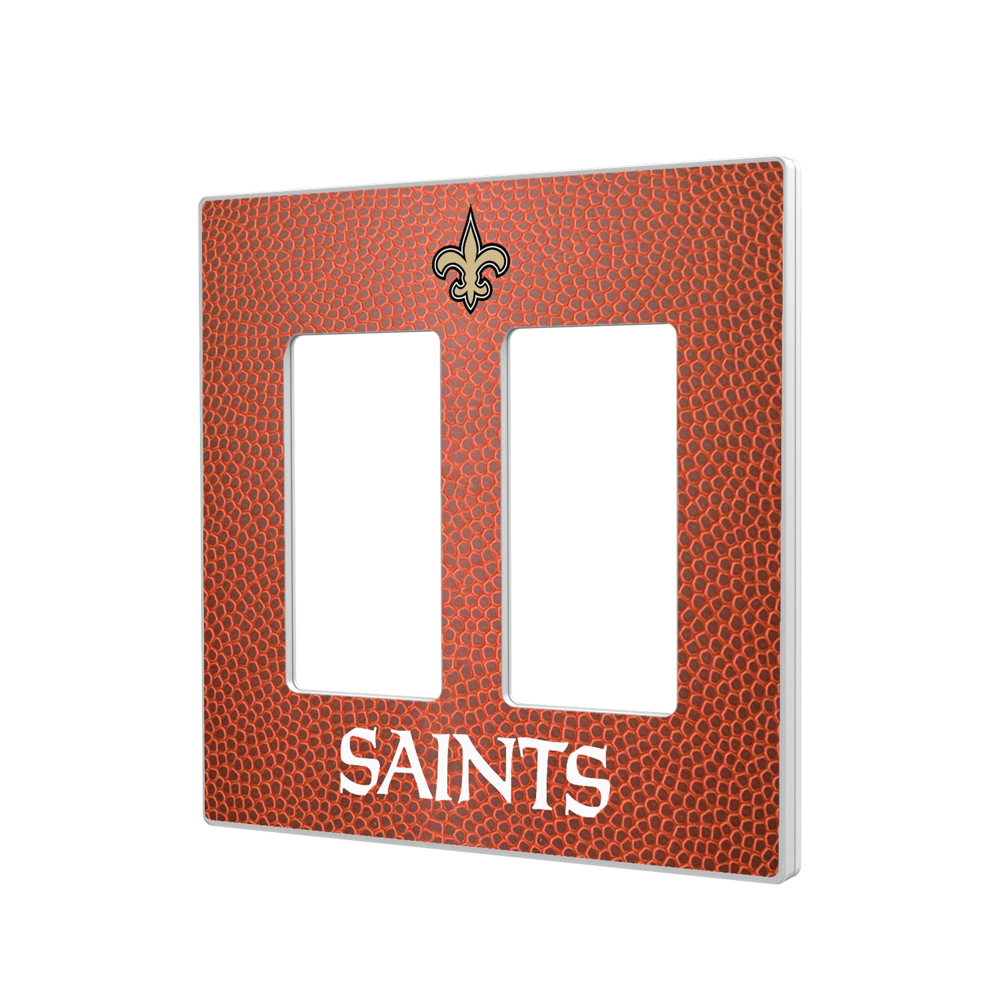 New Orleans Saints Football Hidden-Screw Light Switch Plate#Style_Double Rocker