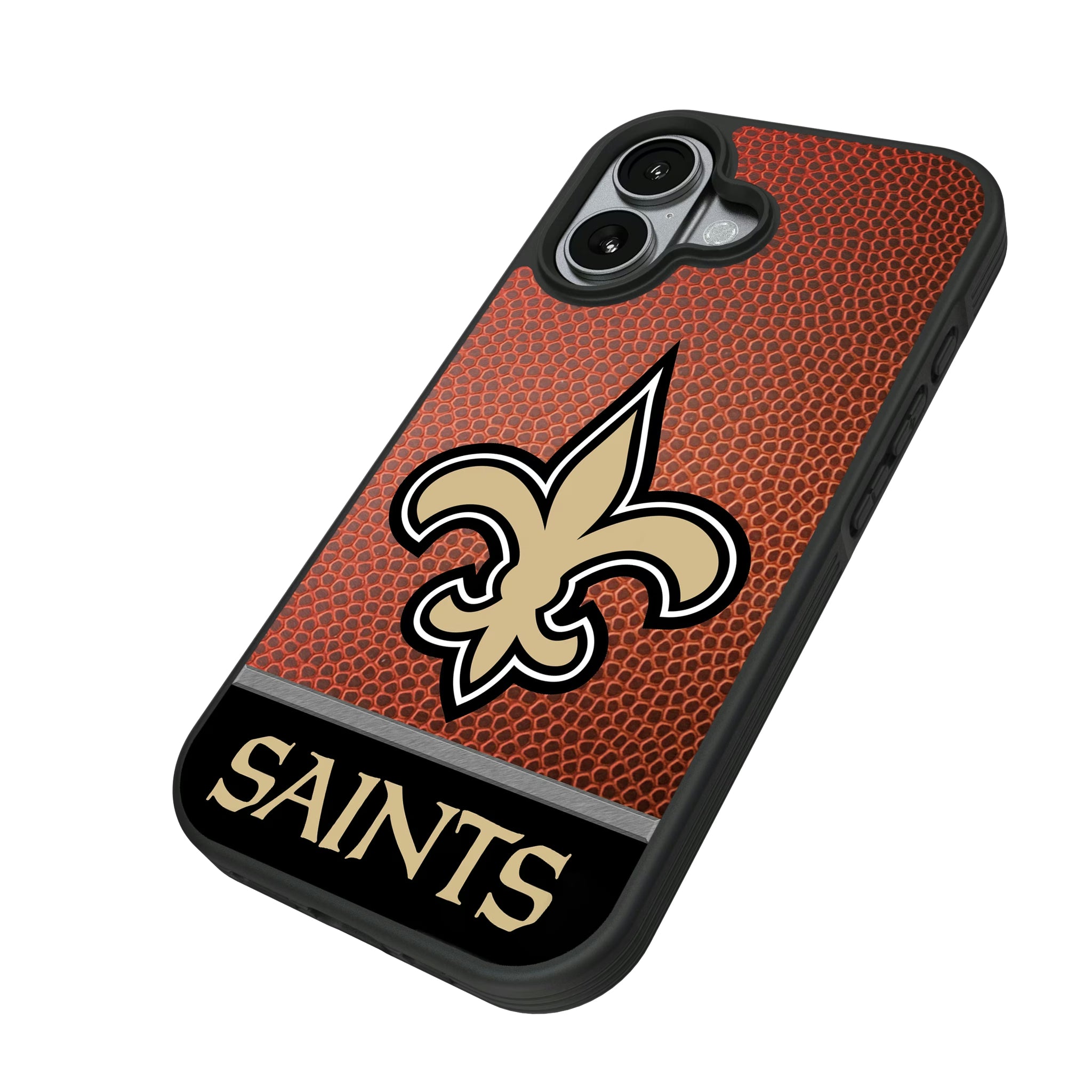 New Orleans Saints Football Wordmark iPhone Bump Phone Case for Apple iPhone - Isometric View#Device_iPhone 17