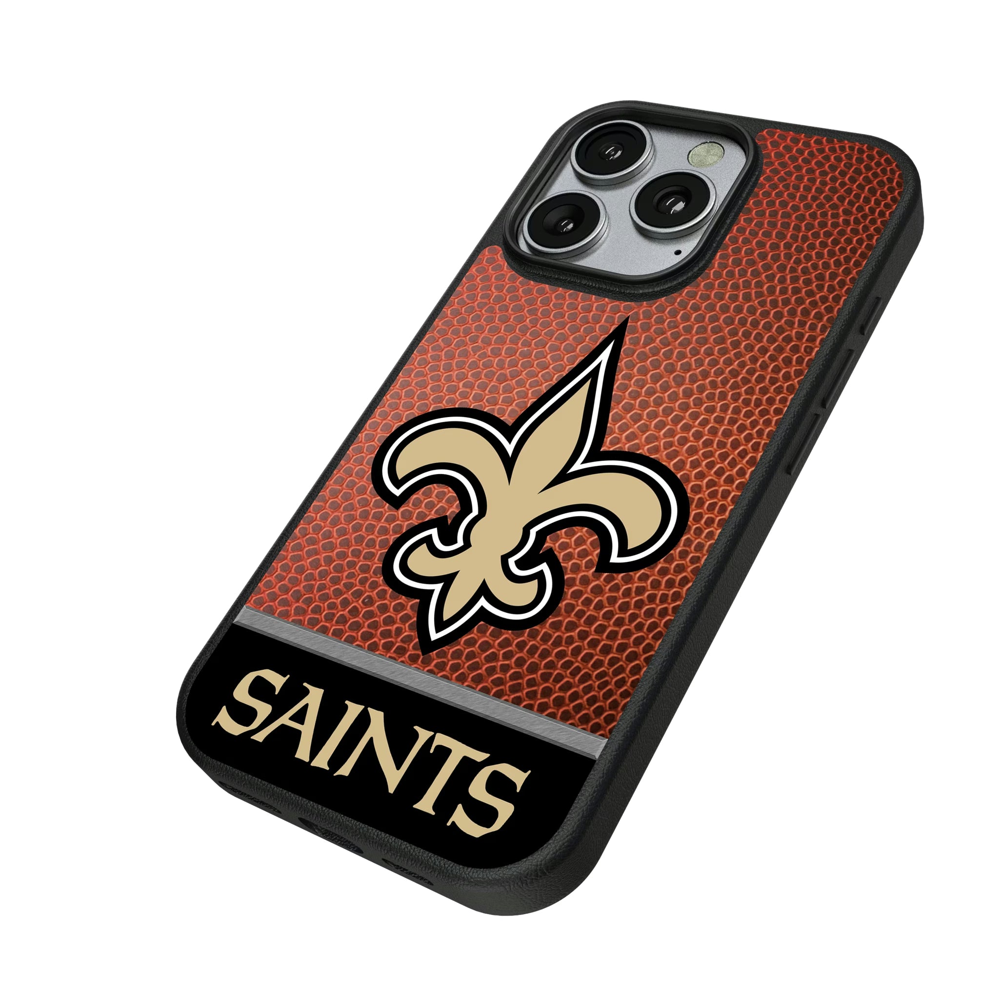 New Orleans Saints Football Wordmark iPhone MagSafe Compatible Phone Case for Apple iPhone - Isometric View