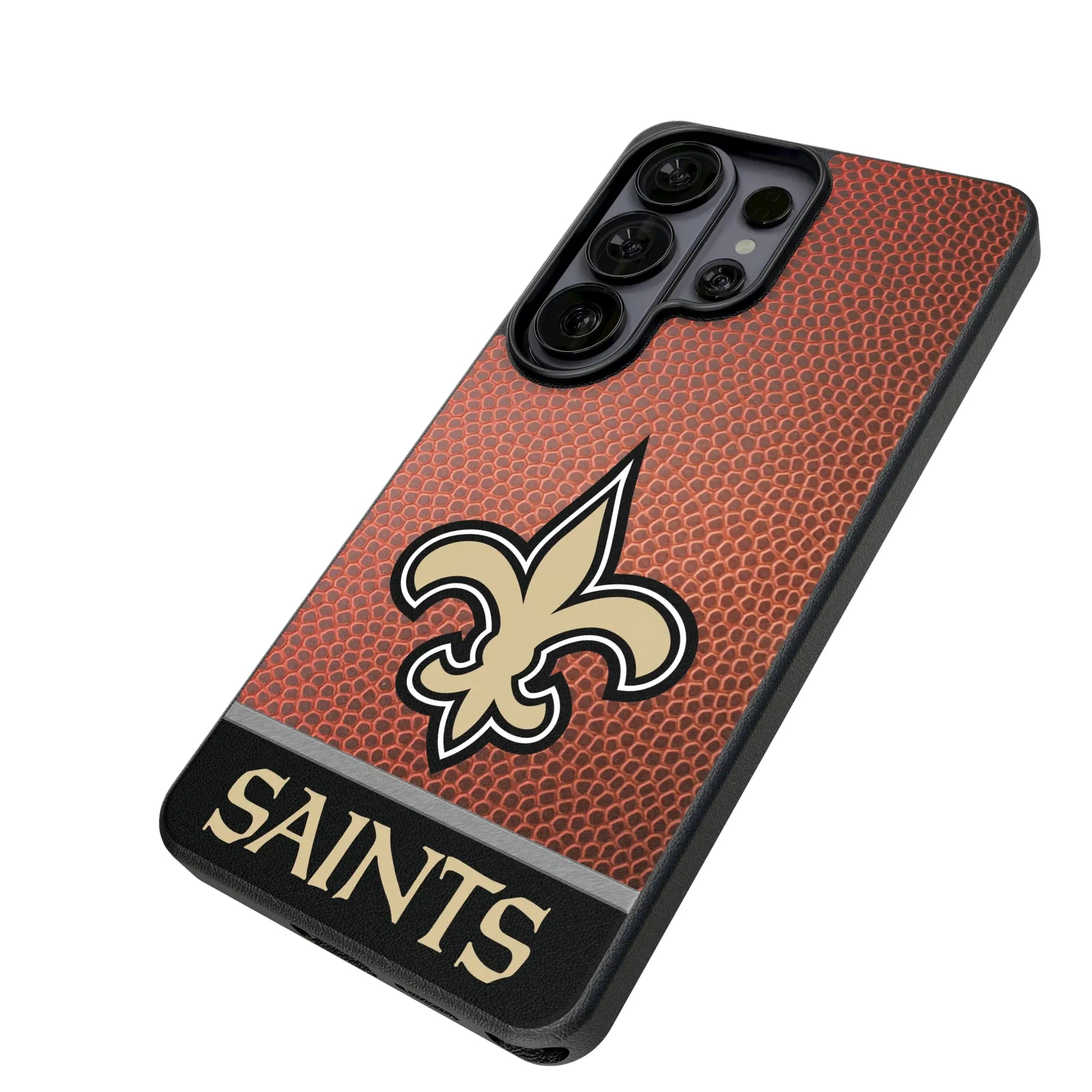 New Orleans Saints Football Wordmark Galaxy MagSafe Compatible Phone Case for Samsung Galaxy - Isometric View#Device_Galaxy S26 Ultra