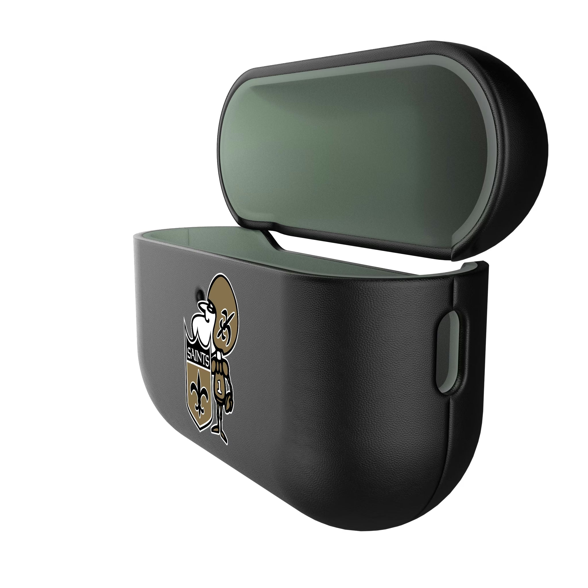 New Orleans Saints Historic Collection Insignia AirPods AirPod Case Cover - Isometric View#Device_AirPods Pro 3