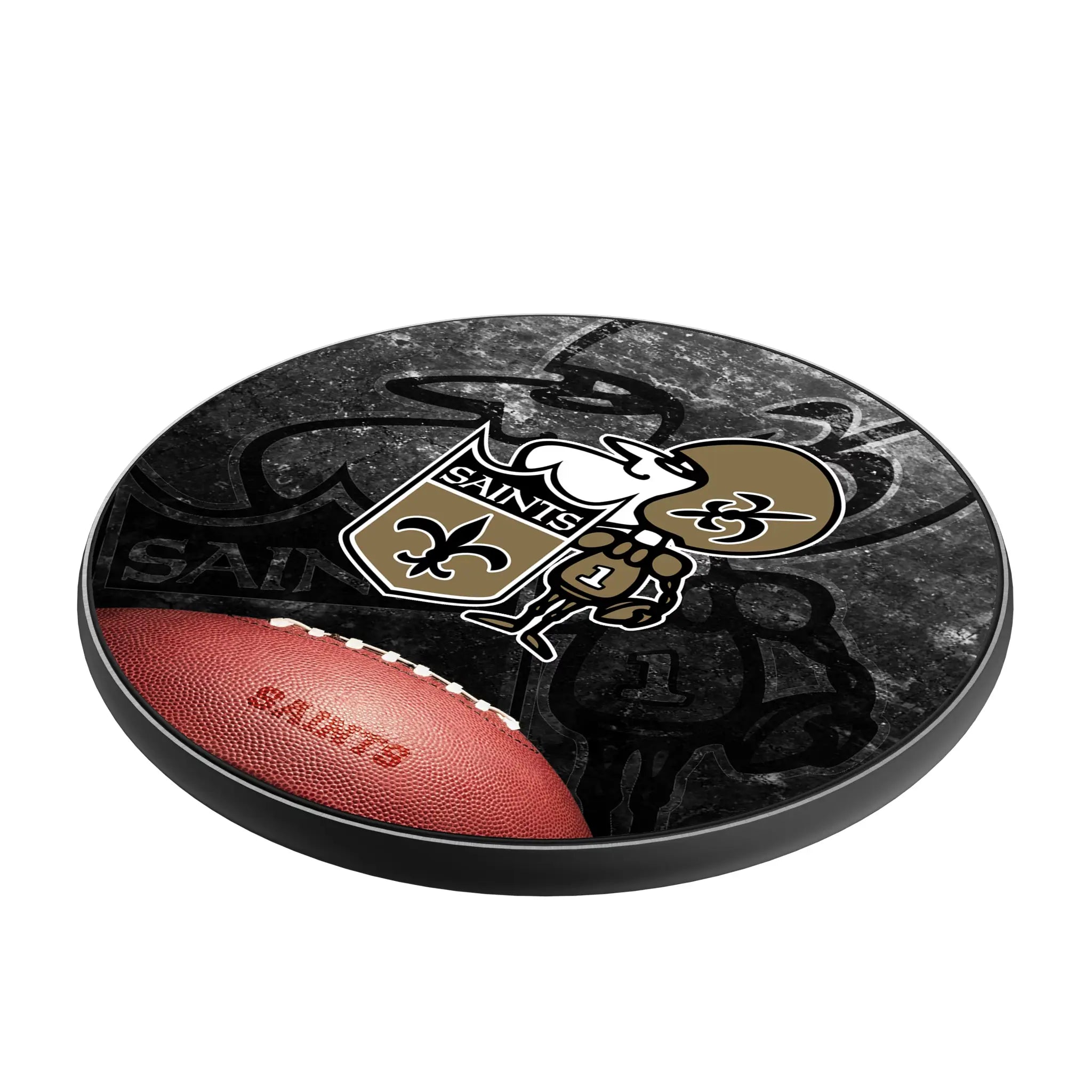 New Orleans Saints Historic Collection Legendary 15-Watt Wireless Charger - Isometric View