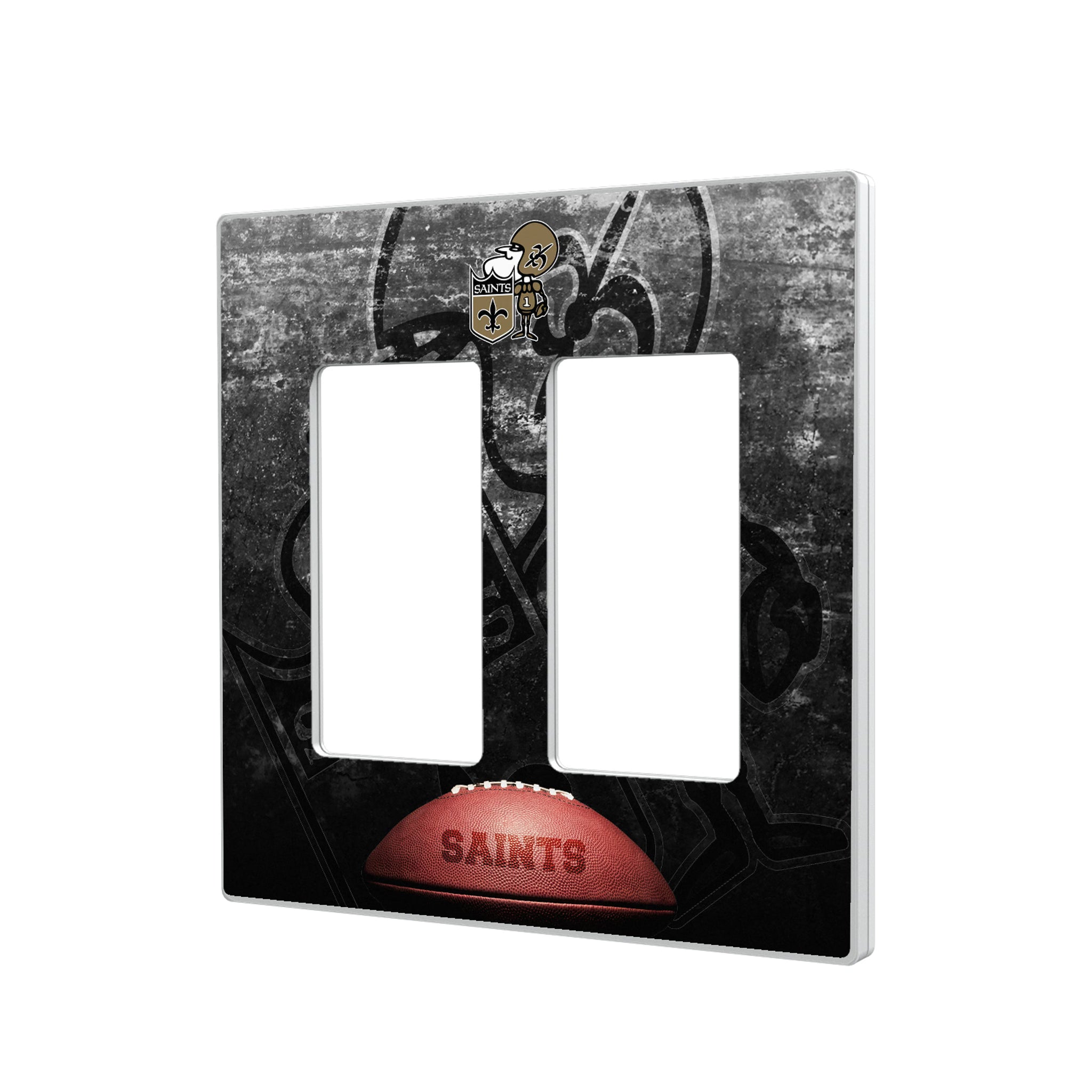 New Orleans Saints Historic Collection Legendary Hidden-Screw Light Switch Plate#Style_Double Rocker