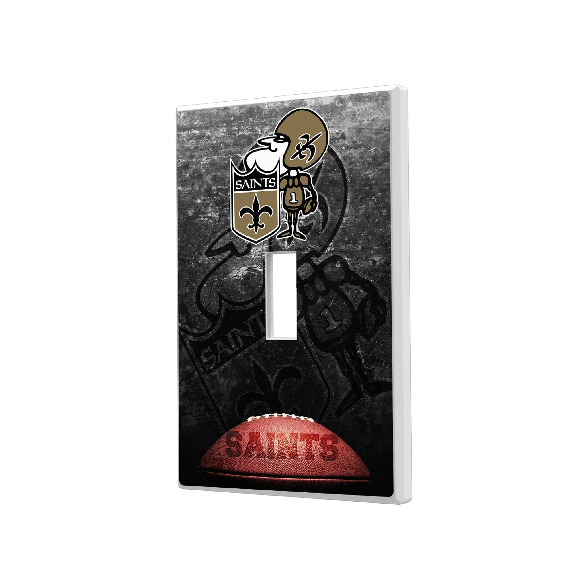 New Orleans Saints Historic Collection Legendary Hidden-Screw Light Switch Plate#Style_Single Toggle