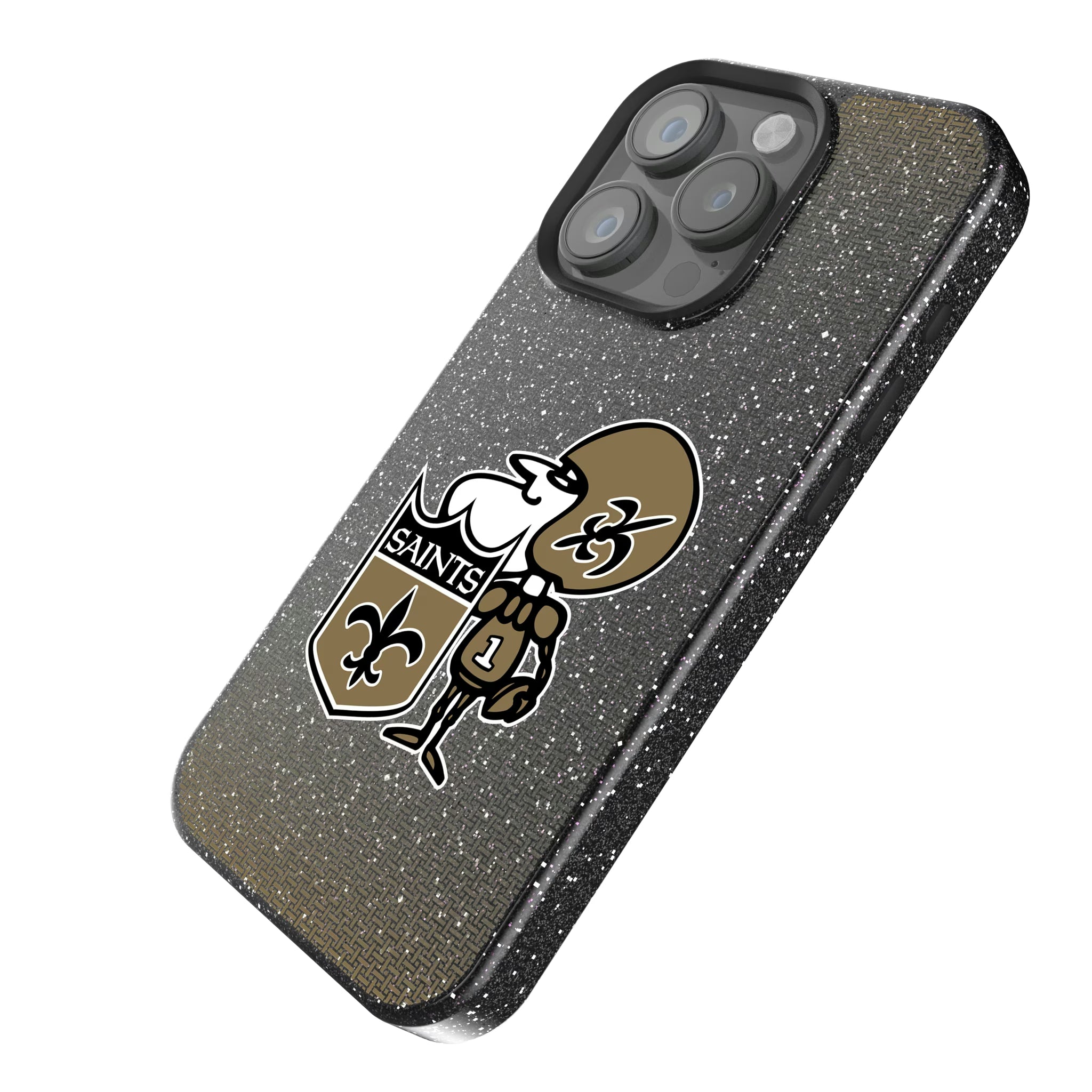New Orleans Saints Historic Collection Linen iPhone Bling Phone Case for Apple iPhone - Isometric View