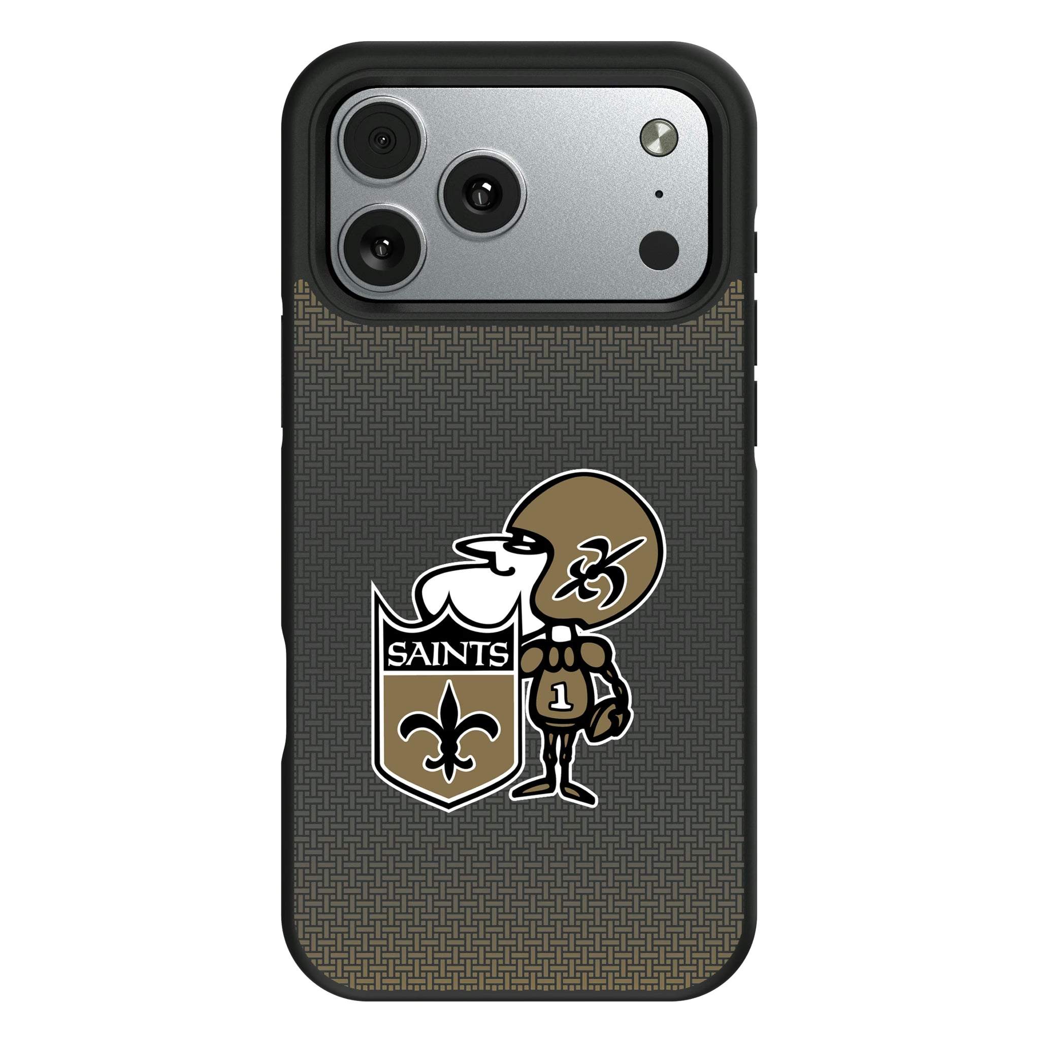 New Orleans Saints Historic Collection Linen iPhone Bump Phone Case for Apple iPhone#Device_iPhone 17 Pro Max