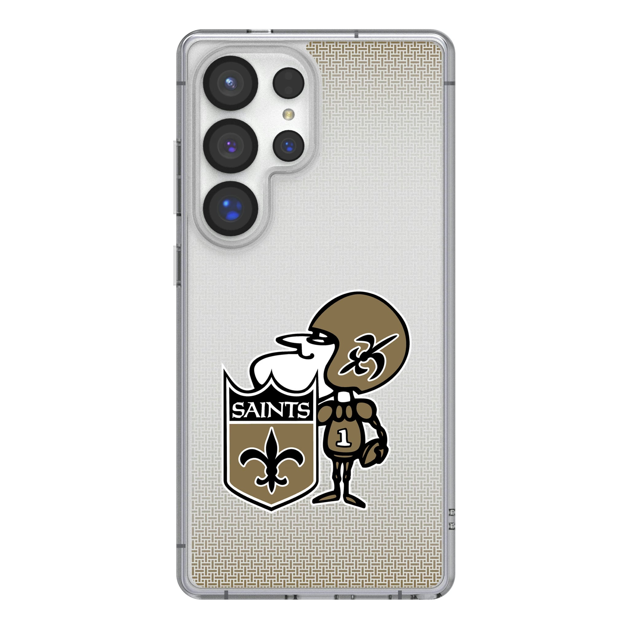 New Orleans Saints Historic Collection Linen Galaxy Clear Phone Case for Samsung Galaxy