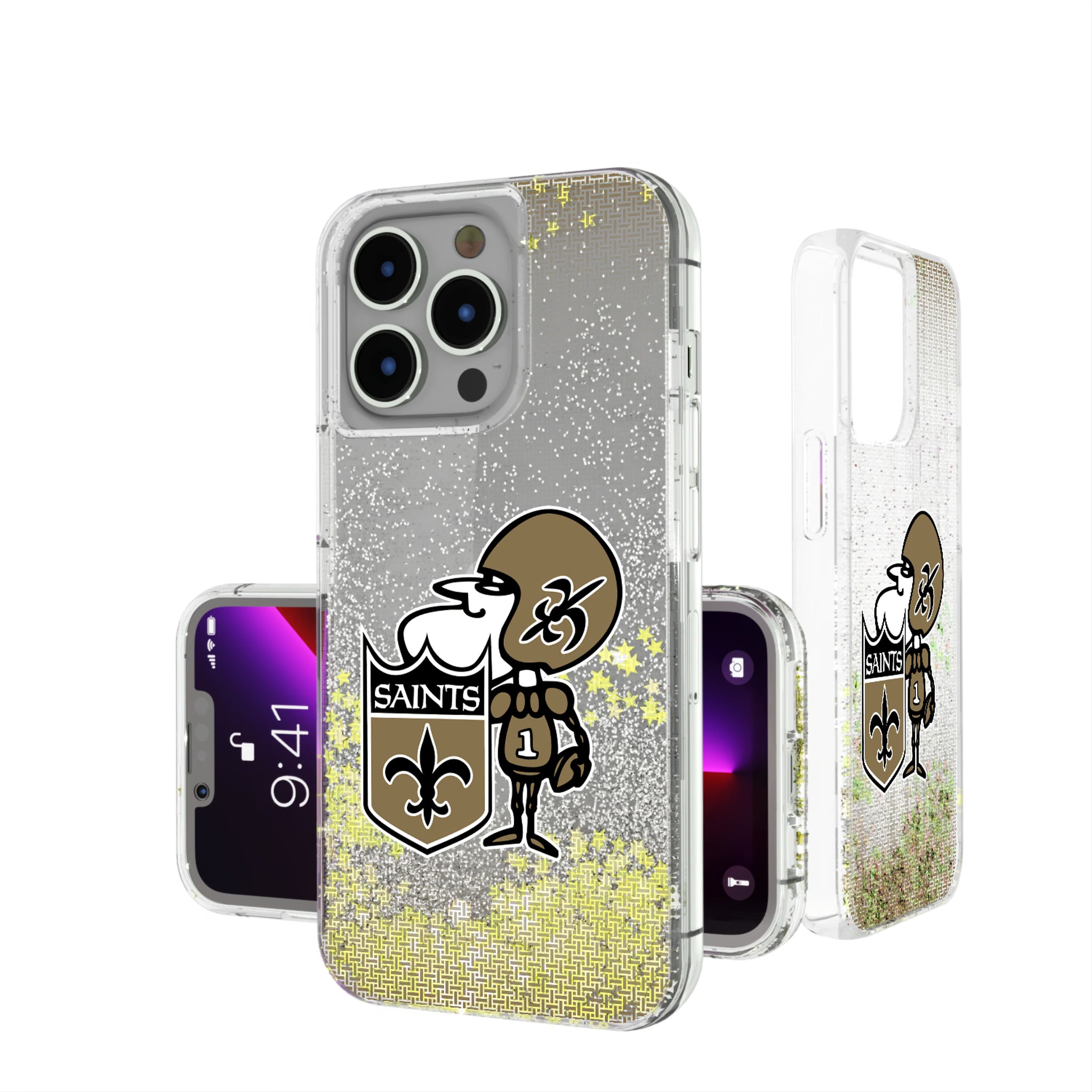 New Orleans Saints Historic Collection Linen iPhone Glitter Phone Case for Apple iPhone