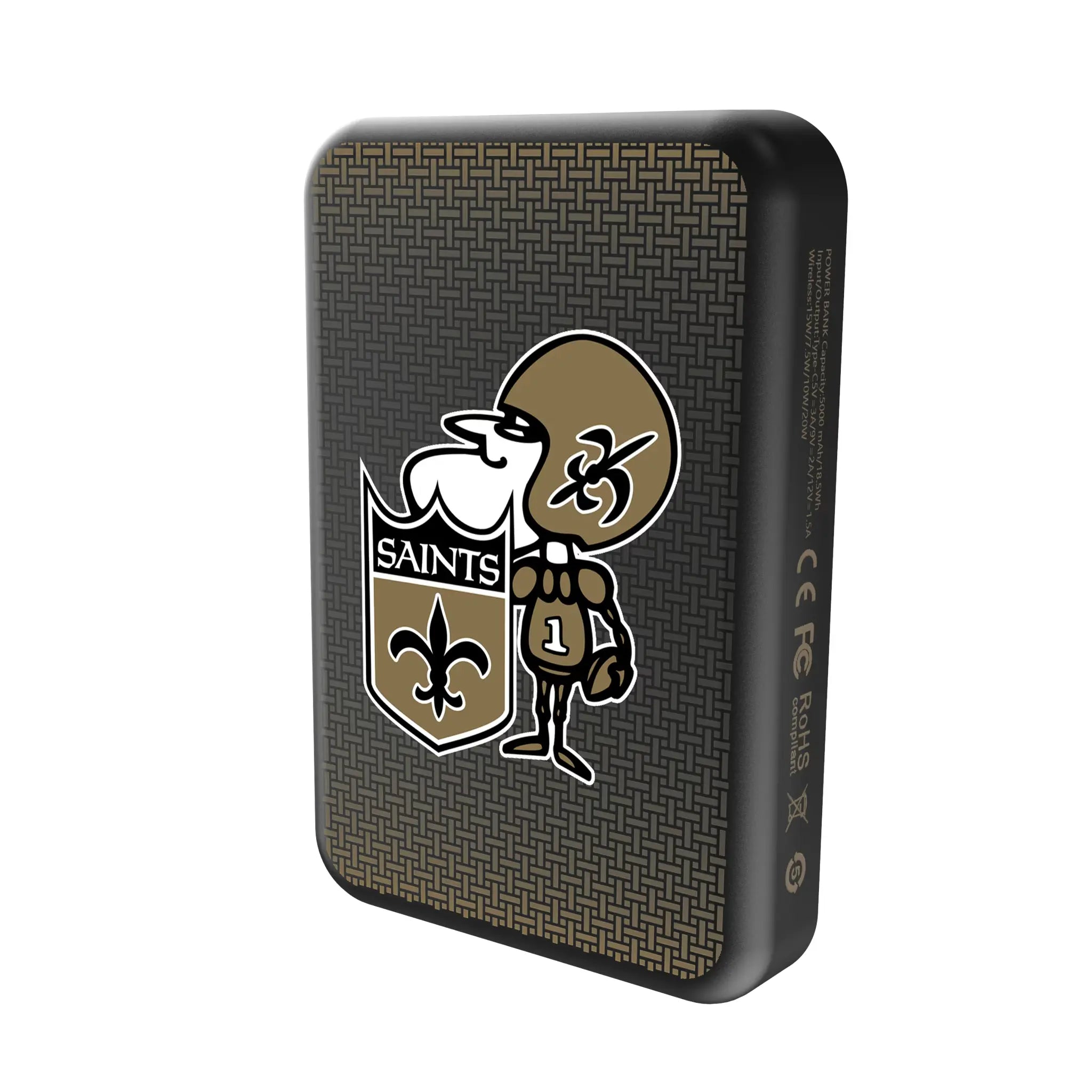 New Orleans Saints Historic Collection Linen Wireless Mag Power Bank