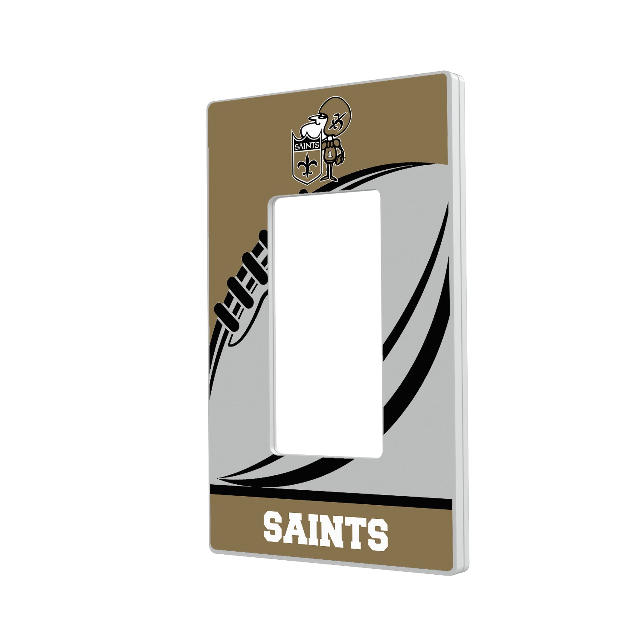 New Orleans Saints Historic Collection Passtime Hidden-Screw Light Switch Plate#Style_Single Rocker