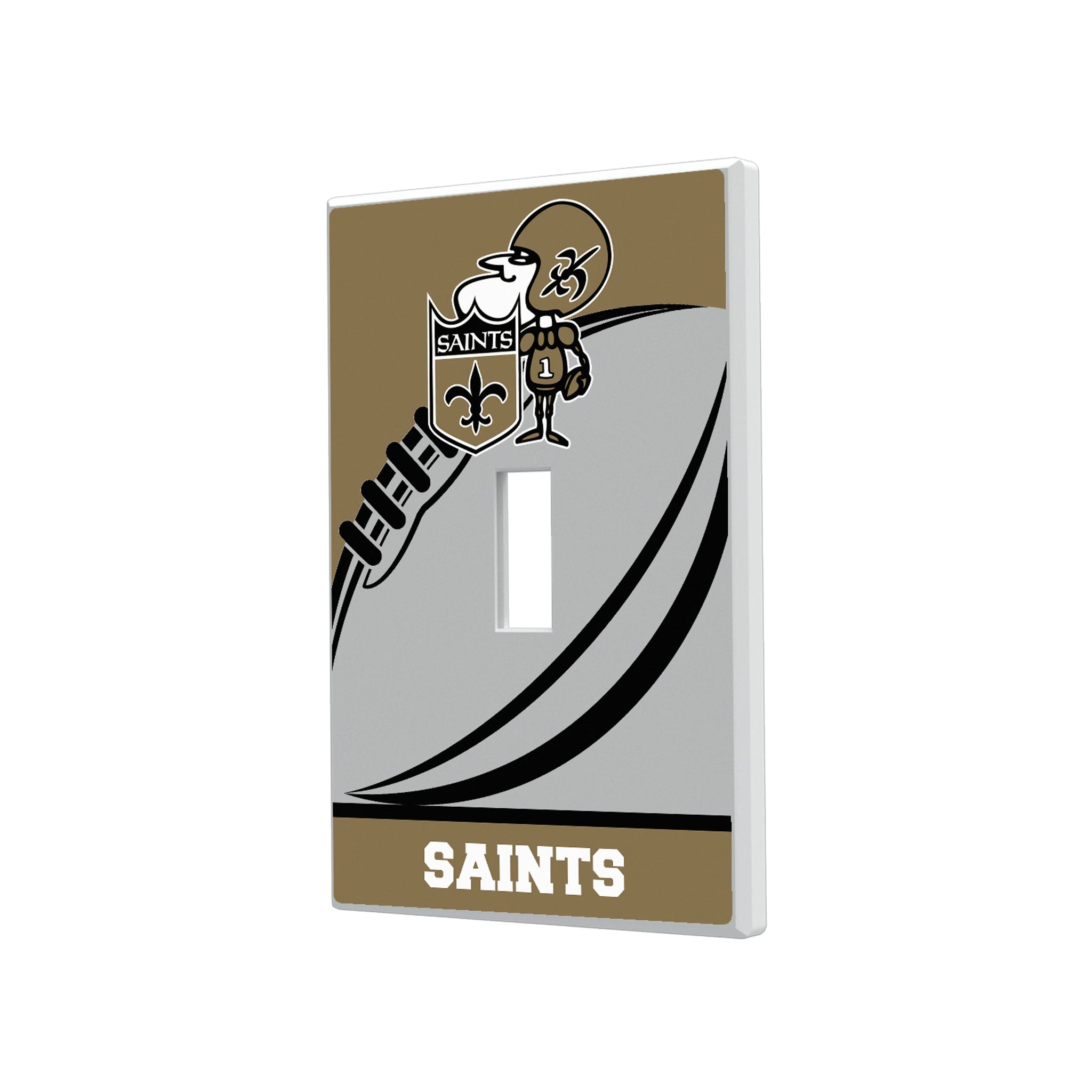 New Orleans Saints Historic Collection Passtime Hidden-Screw Light Switch Plate#Style_Single Toggle