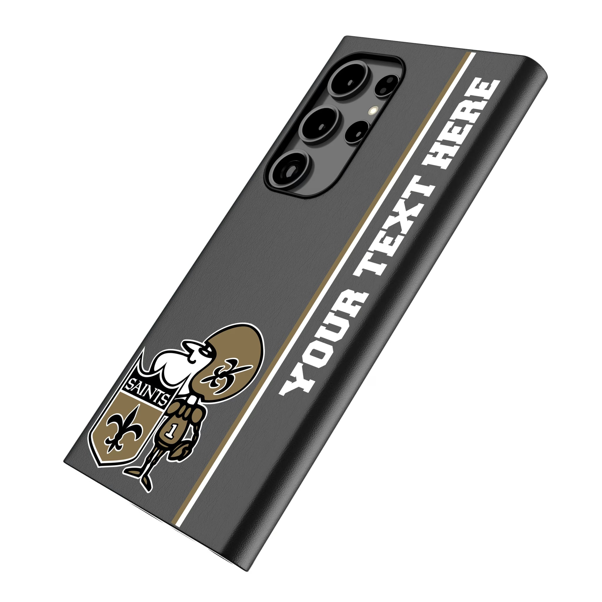 New Orleans Saints Historic Collection Personalized Sidebard Galaxy MagSafe Compatible Phone Case for Samsung Galaxy - Isometric View