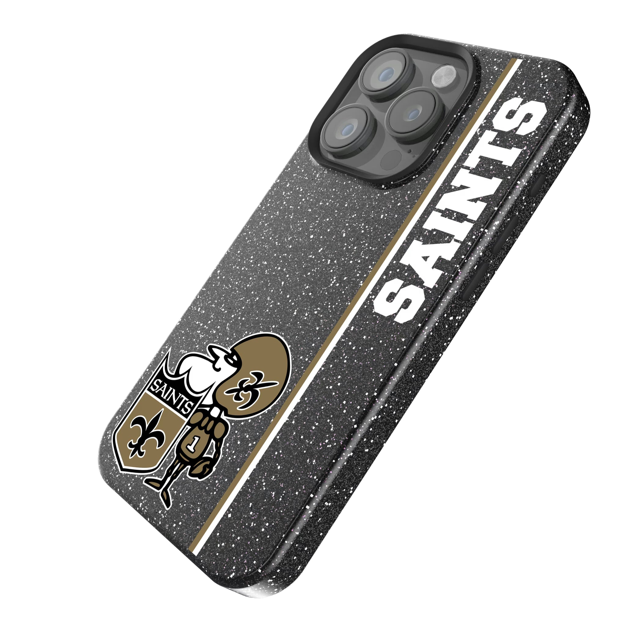 New Orleans Saints Historic Collection Sidebar iPhone Bling Phone Case for Apple iPhone - Isometric View