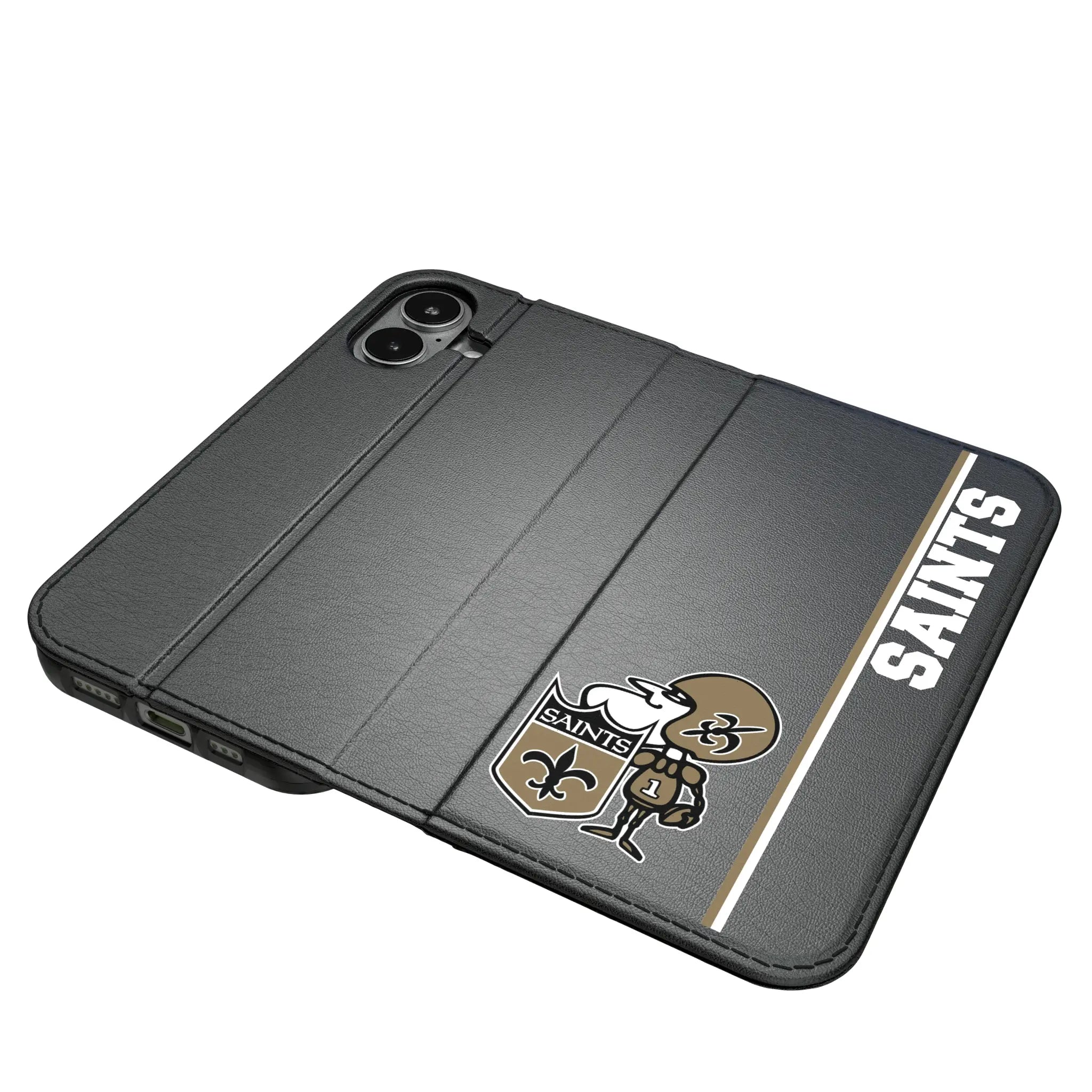 New Orleans Saints Historic Collection Sidebar iPhone Folio Phone Case for Apple iPhone#Device_iPhone 17