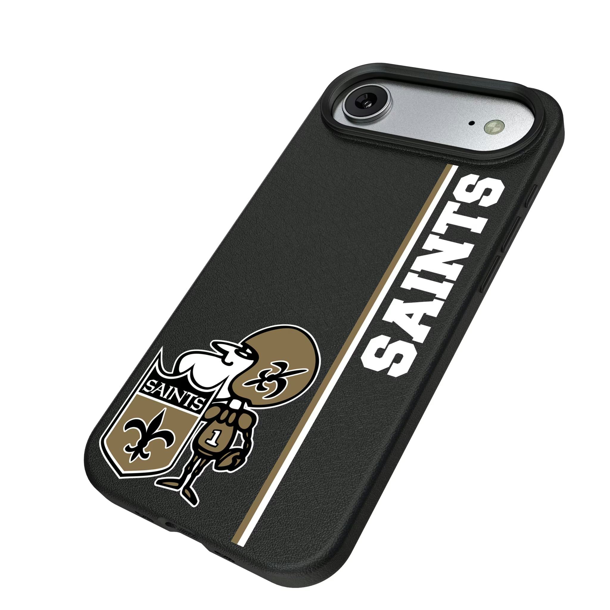 New Orleans Saints Historic Collection Sidebar iPhone MagSafe Compatible Phone Case for Apple iPhone - Isometric View#Device_iPhone Air