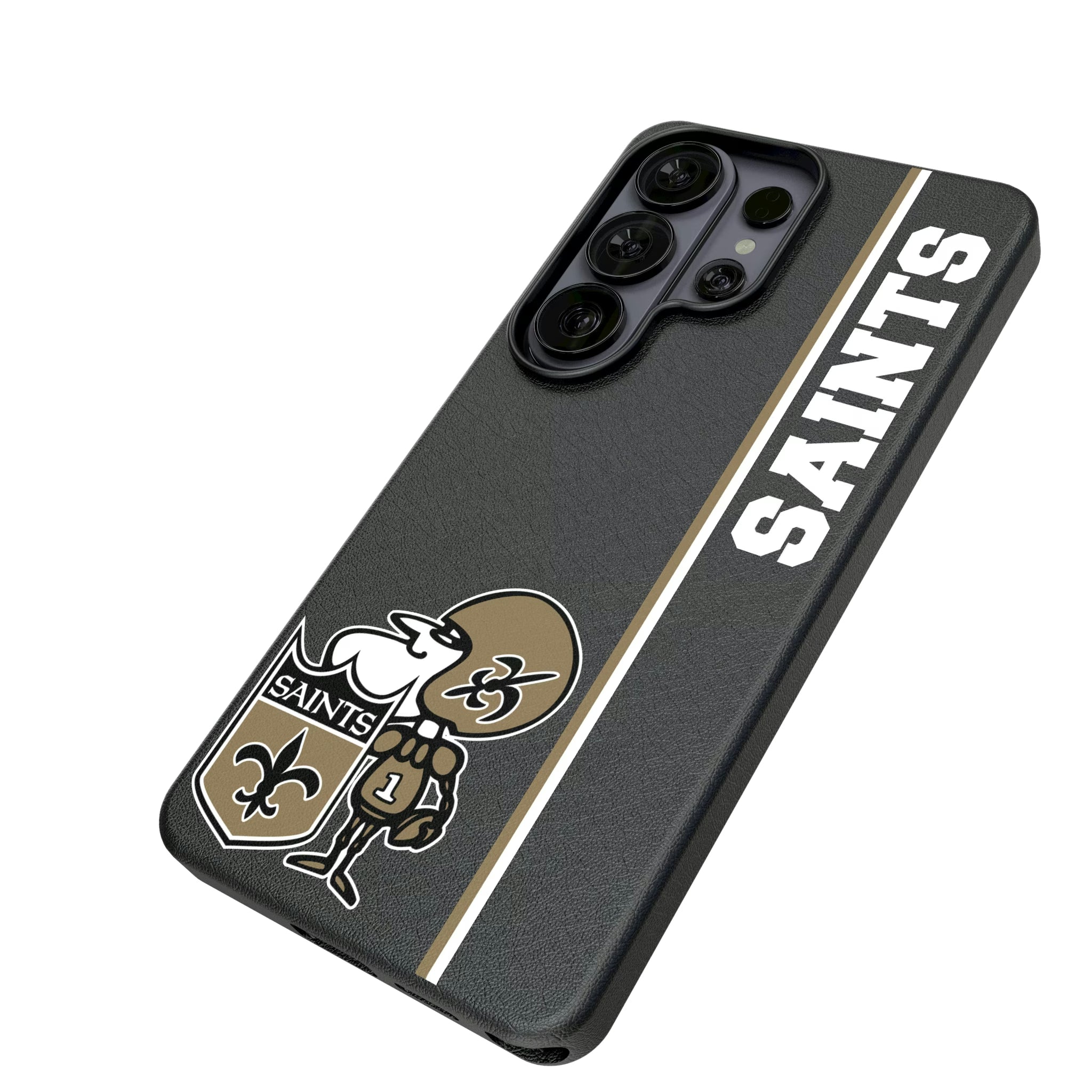 New Orleans Saints Historic Collection Sidebar Galaxy MagSafe Compatible Phone Case for Samsung Galaxy - Isometric View#Device_Galaxy S26 Ultra
