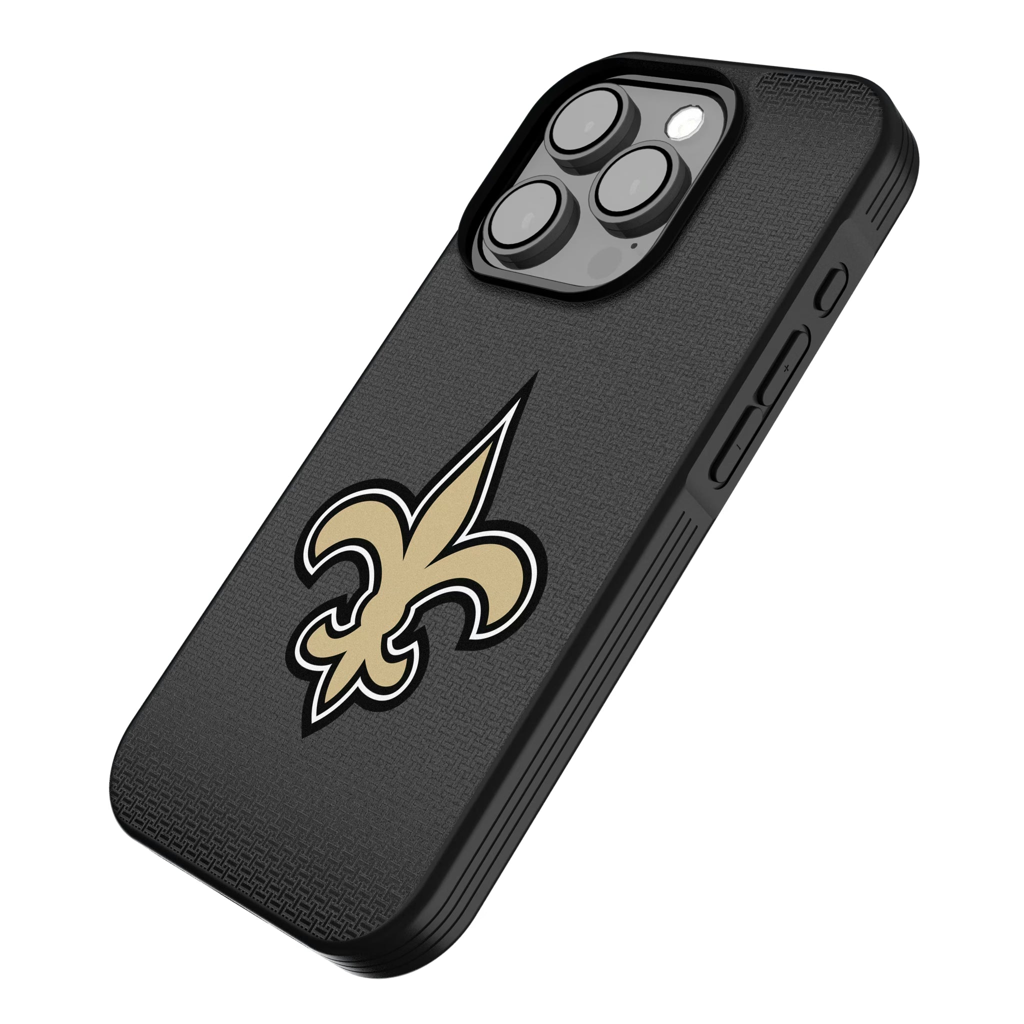 New Orleans Saints Linen iPhone Bump Phone Case for Apple iPhone - Isometric View