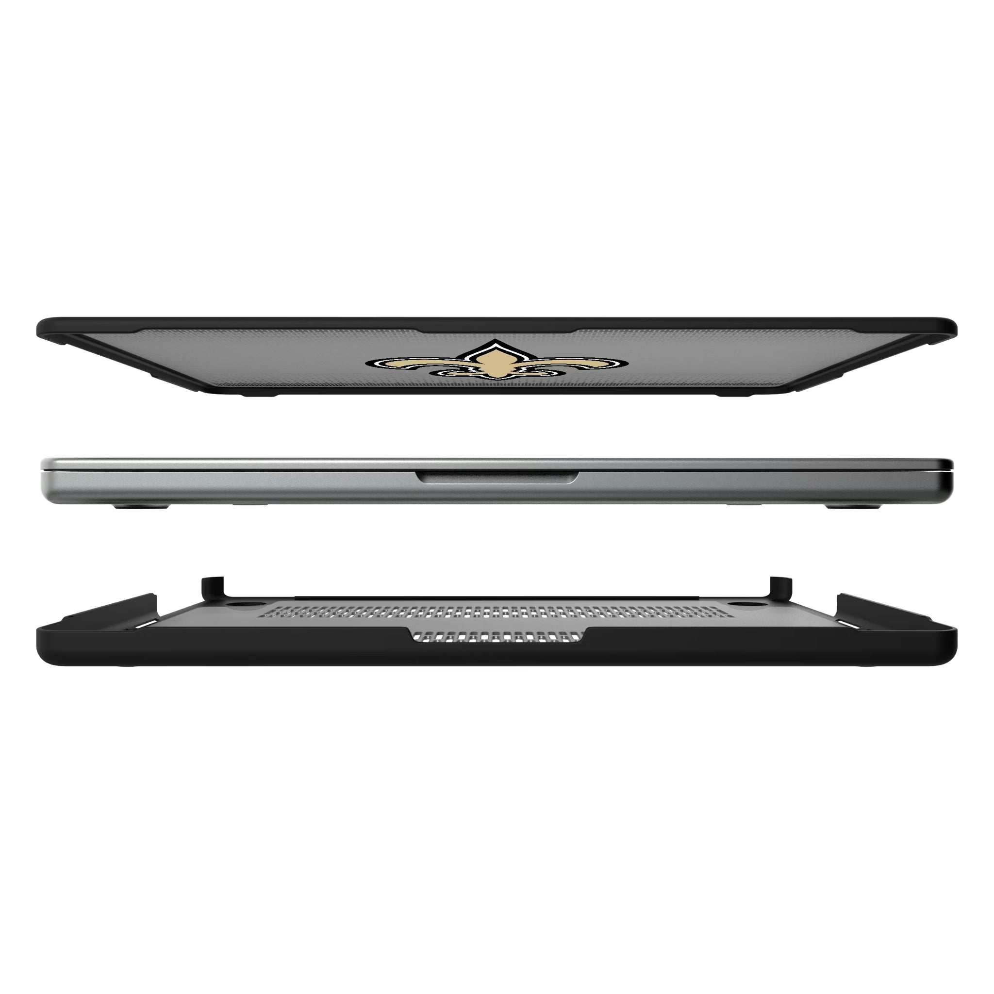 New Orleans Saints Linen MacBook Laptop Case for Apple MacBook#Device_MacBook Pro (14-inch, 2021) / MacBook Pro (14-inch, 2023) / MacBook Pro (14-inch, 2024)
