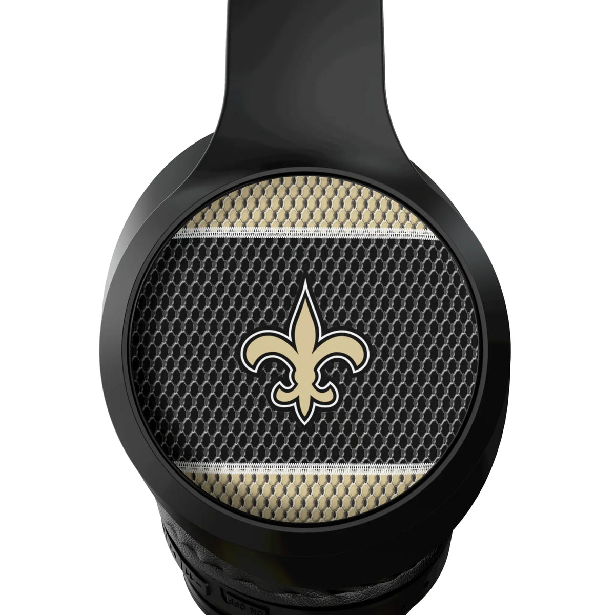 New Orleans Saints Mesh Wireless Over-Ear Headphones With Case - Detail
