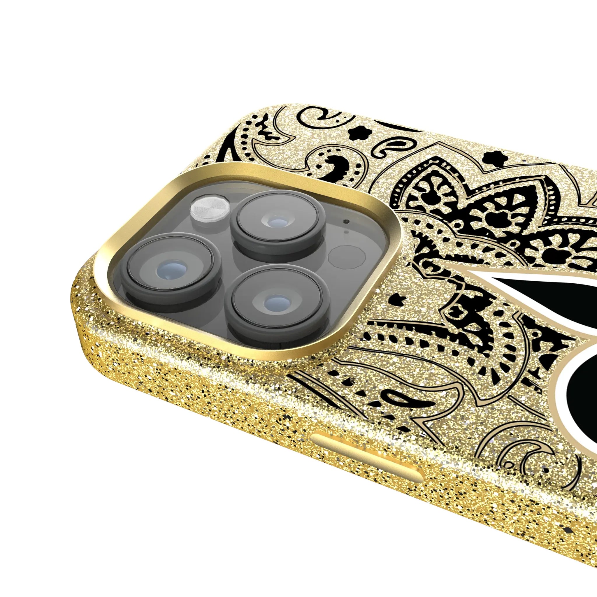 New Orleans Saints Paisley iPhone Bling Phone Case for Apple iPhone - Detail