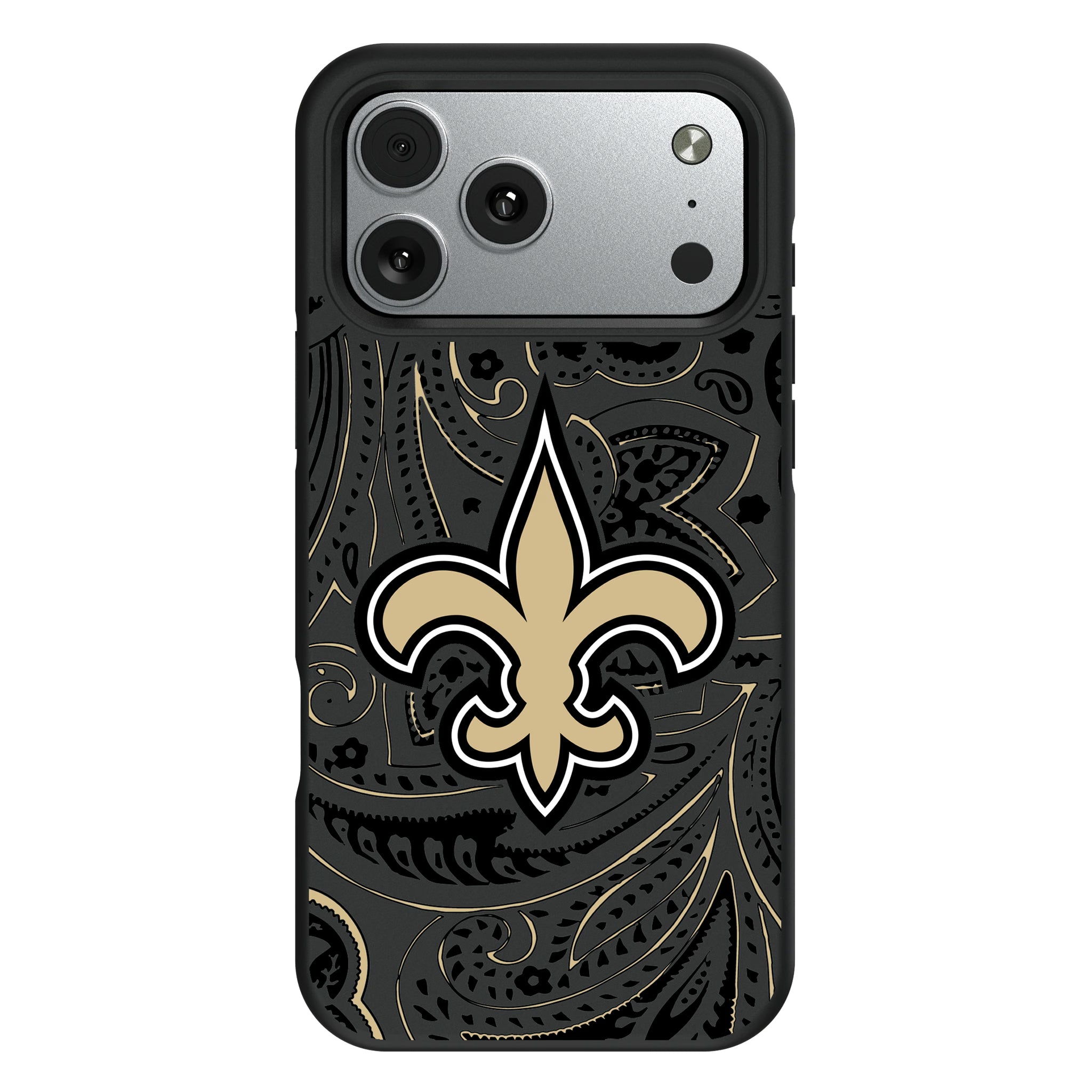 New Orleans Saints Paisley iPhone Bump Phone Case for Apple iPhone#Device_iPhone 17 Pro Max