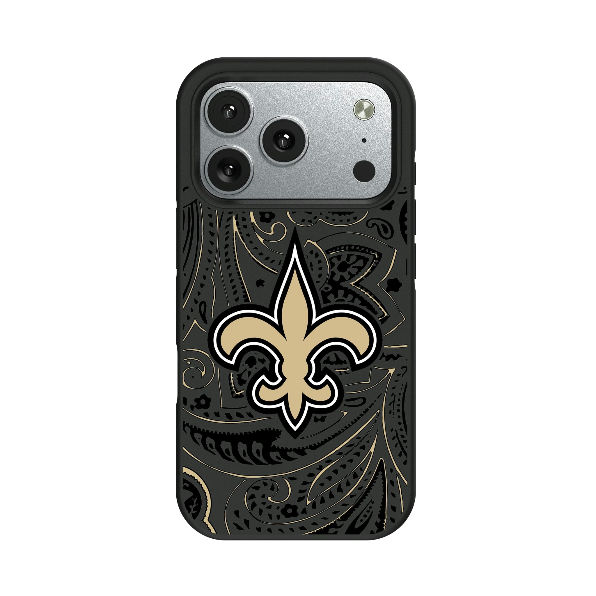 New Orleans Saints Paisley iPhone Bump Phone Case for Apple iPhone#Device_iPhone 17 Pro