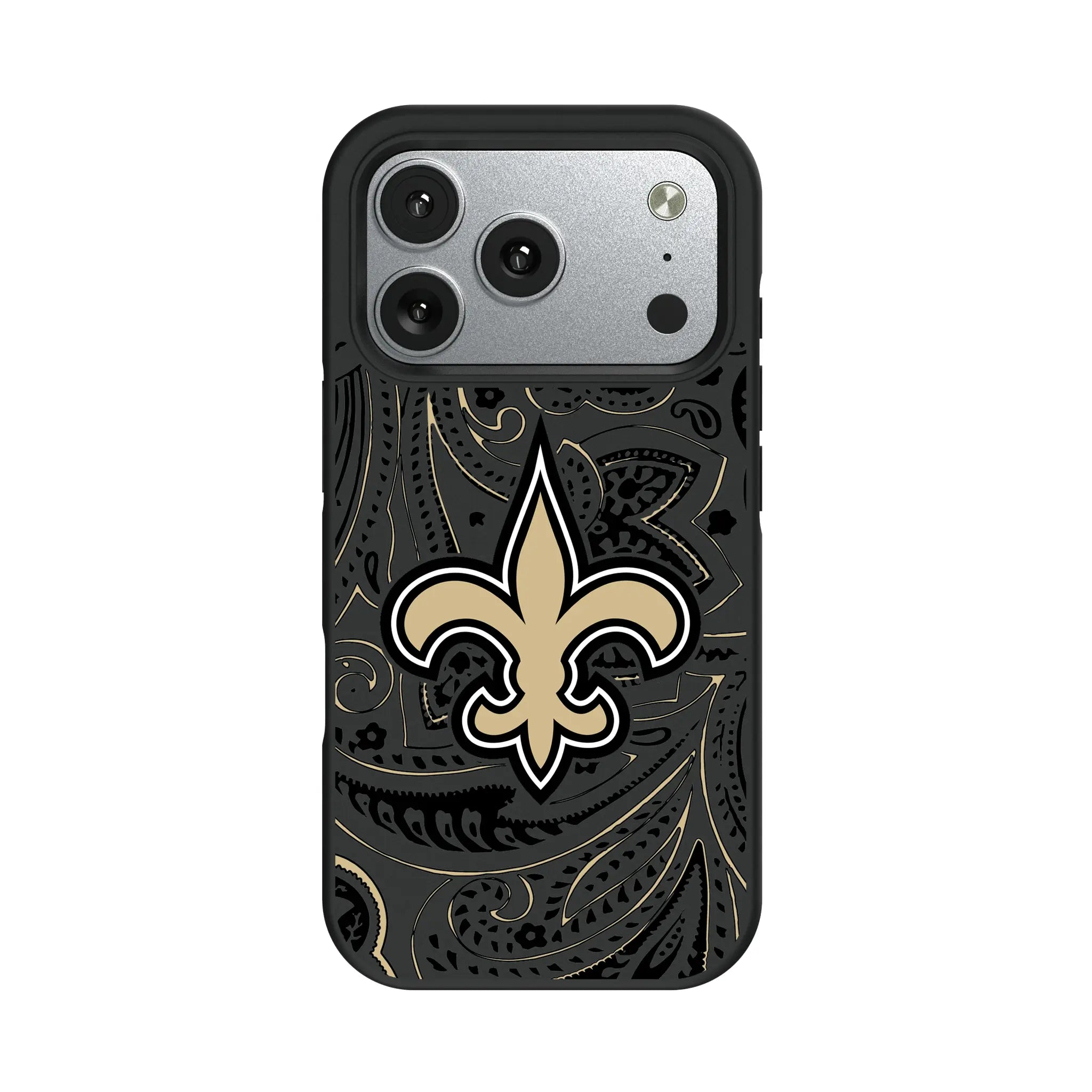 New Orleans Saints Paisley iPhone Bump Phone Case for Apple iPhone#Device_iPhone 17 Pro