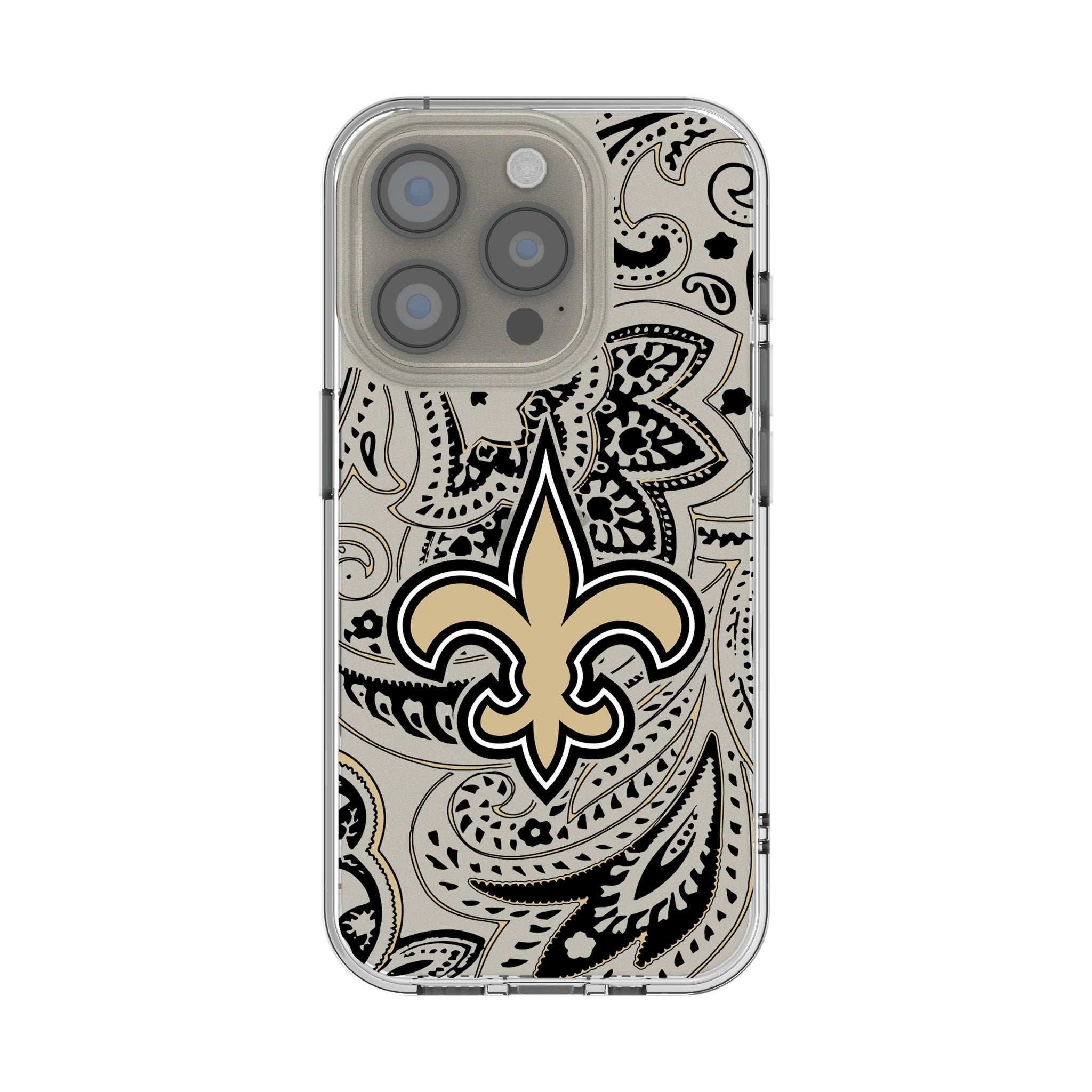New Orleans Saints Paisley iPhone Clear Phone Case for Apple iPhone