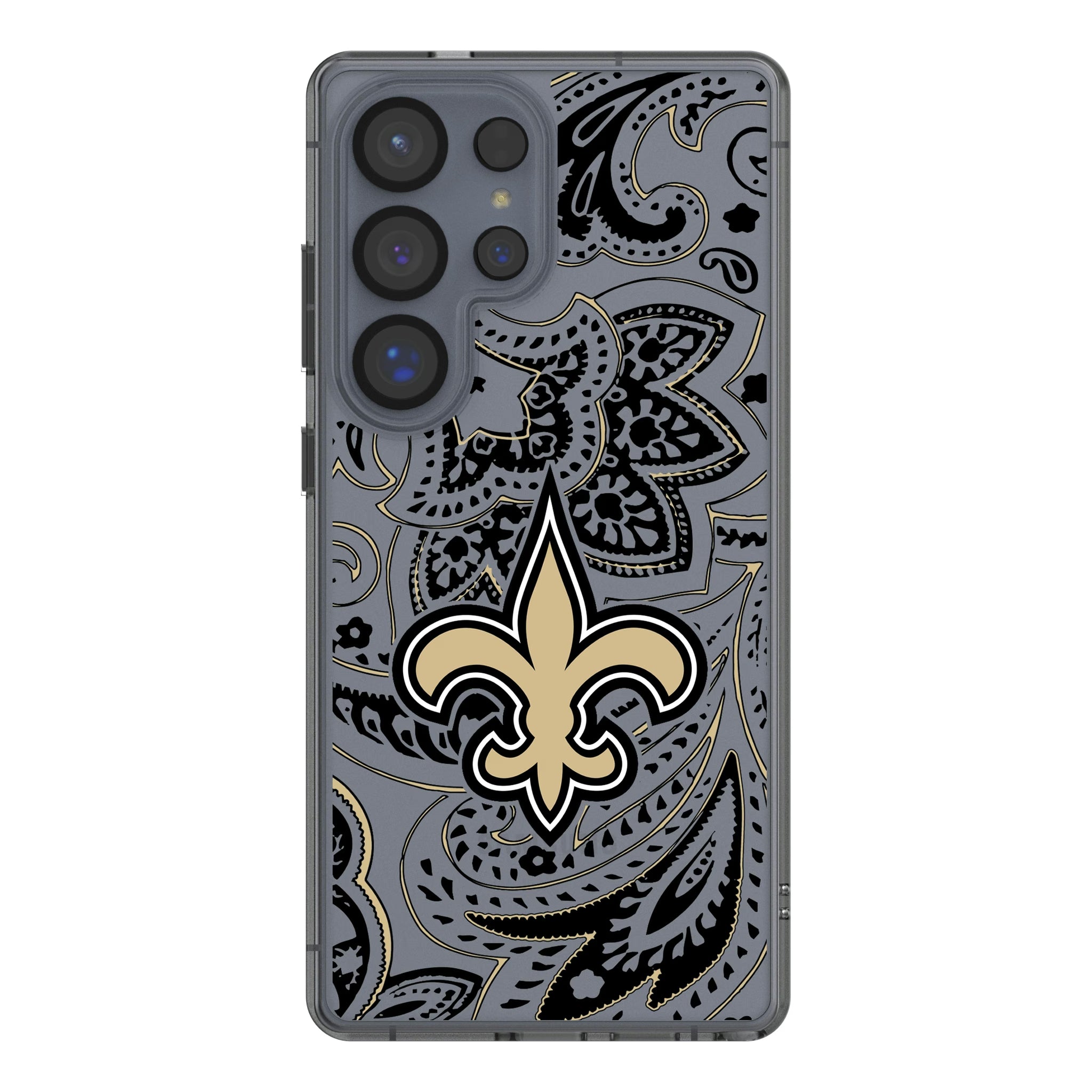 New Orleans Saints Paisley Galaxy Clear Phone Case for Samsung Galaxy