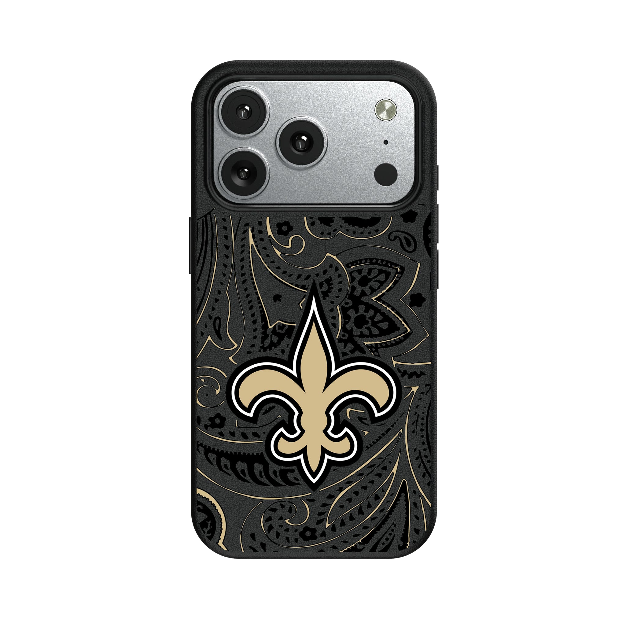 New Orleans Saints Paisley iPhone MagSafe Compatible Phone Case for Apple iPhone#Device_iPhone 17 Pro