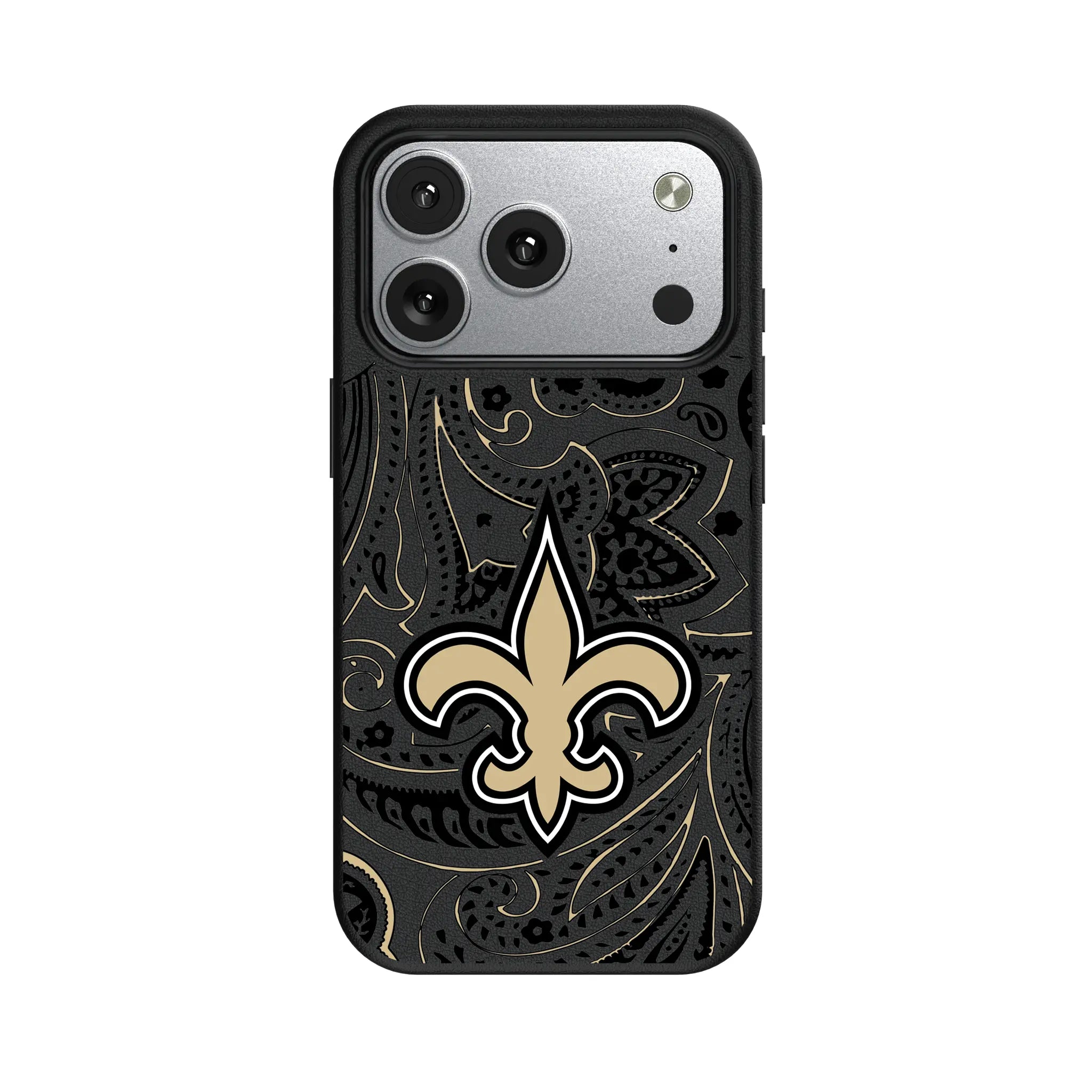 New Orleans Saints Paisley iPhone MagSafe Compatible Phone Case for Apple iPhone#Device_iPhone 17 Pro