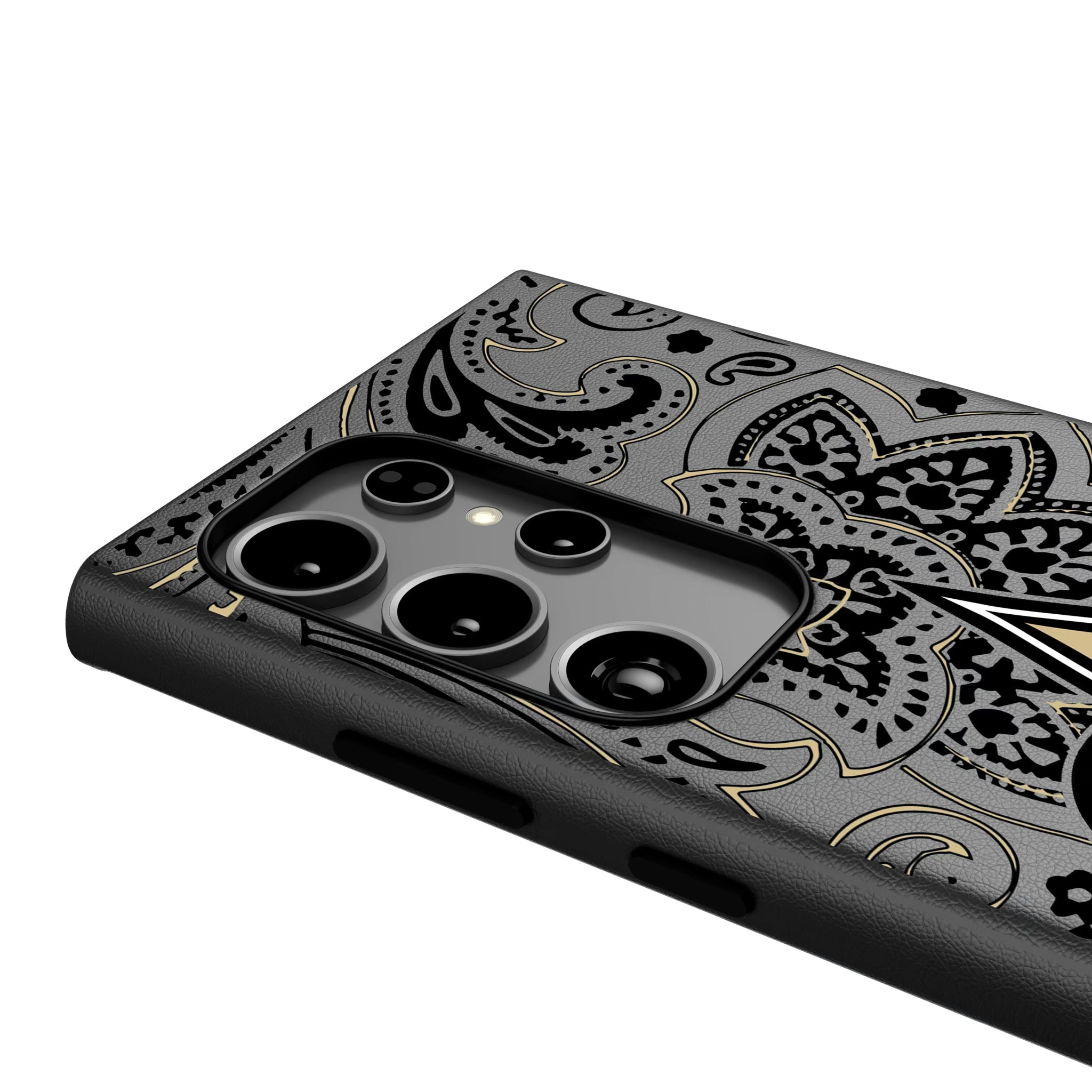 New Orleans Saints Paisley Galaxy MagSafe Compatible Phone Case for Samsung Galaxy - Detail