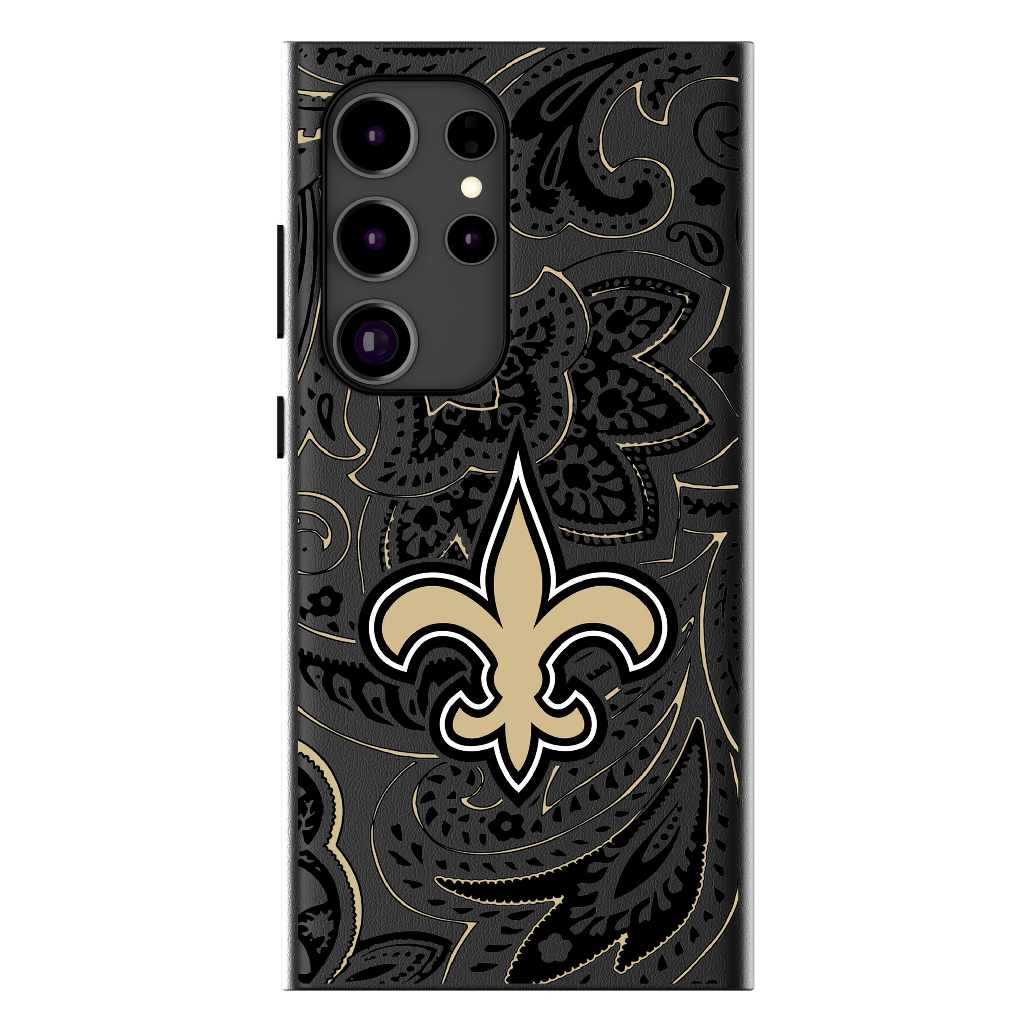 New Orleans Saints Paisley Galaxy MagSafe Compatible Phone Case for Samsung Galaxy