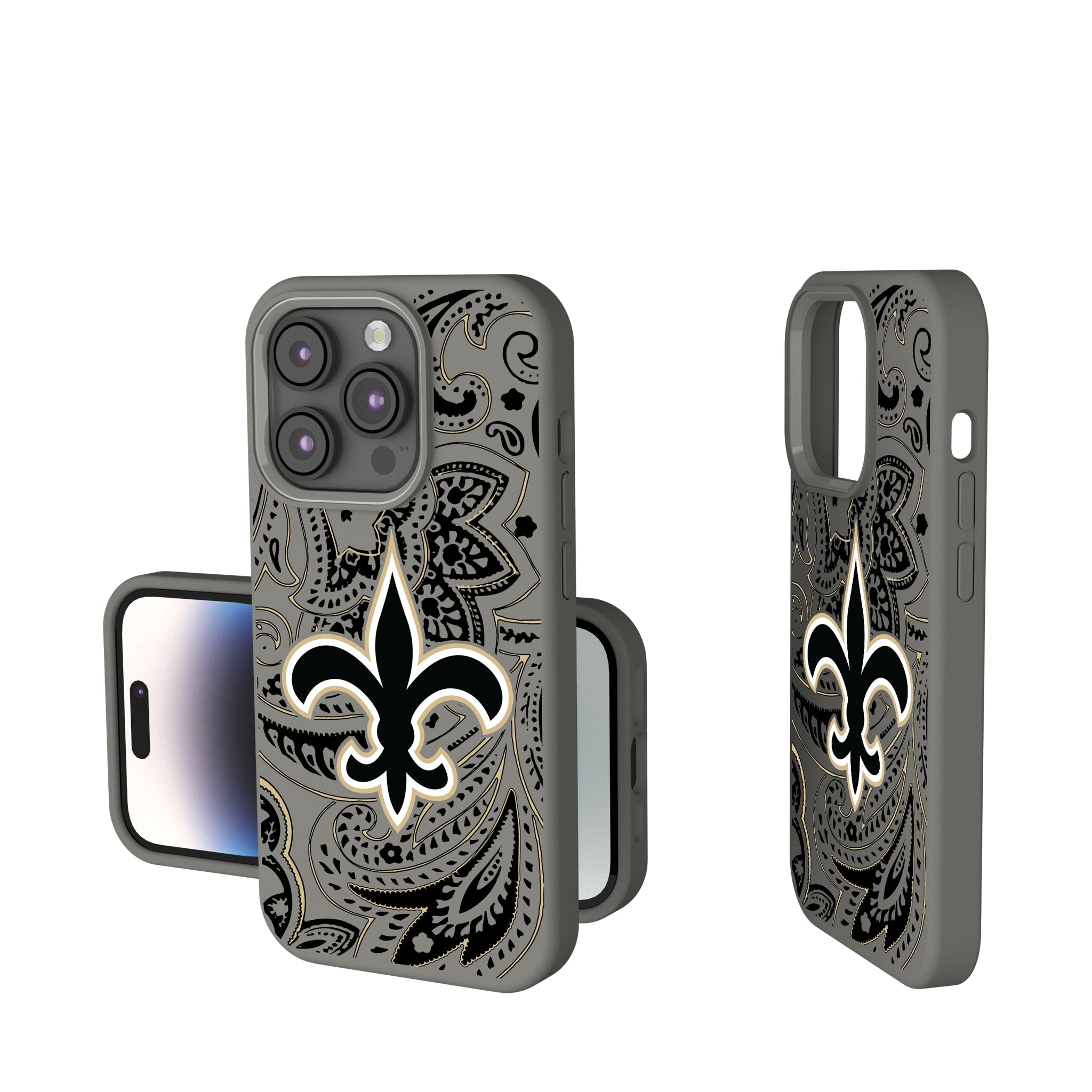 New Orleans Saints Paisley iPhone Soft Touch Phone Case for Apple iPhone