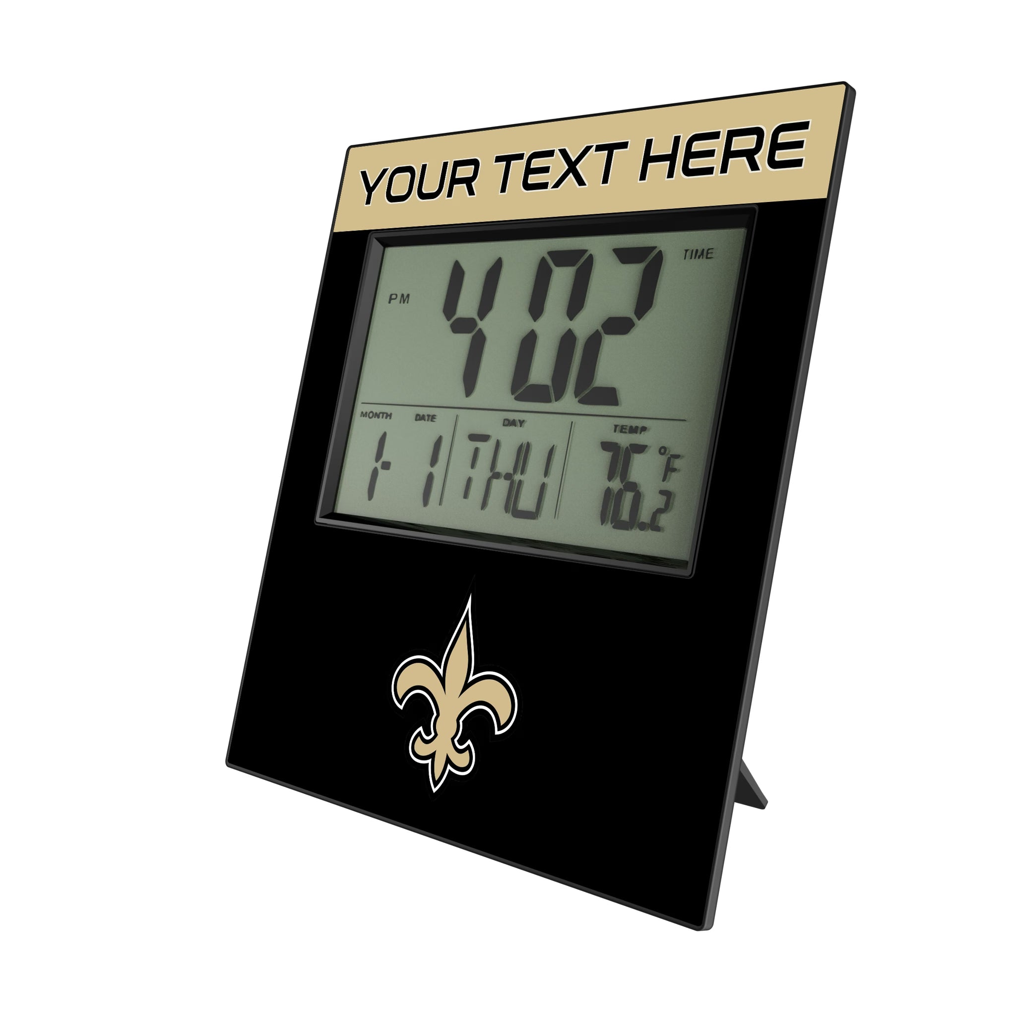 New Orleans Saints Personalized Color Block Wall Clock