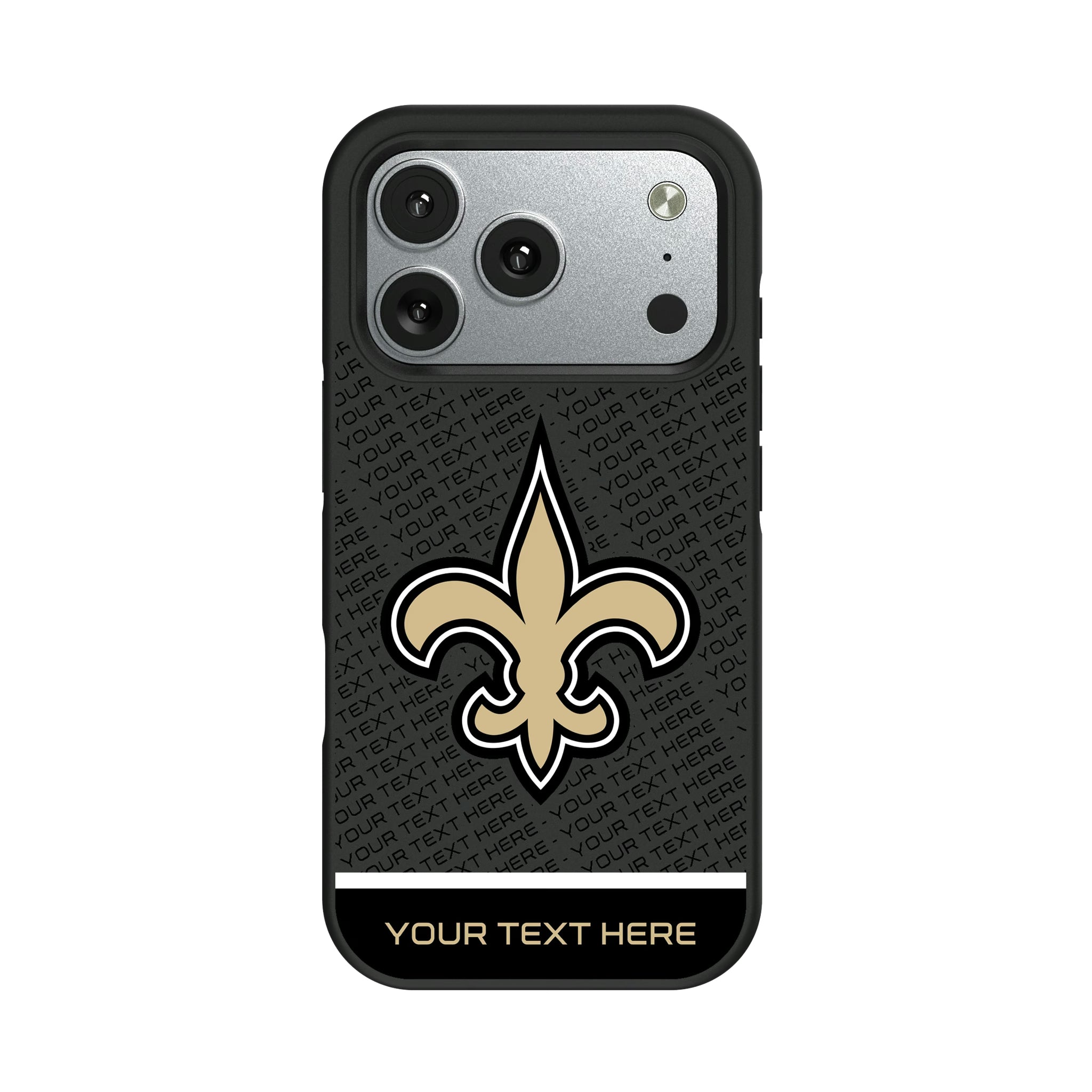 New Orleans Saints Personalized EndZone Plus iPhone Bump Phone Case for Apple iPhone#Device_iPhone 17 Pro