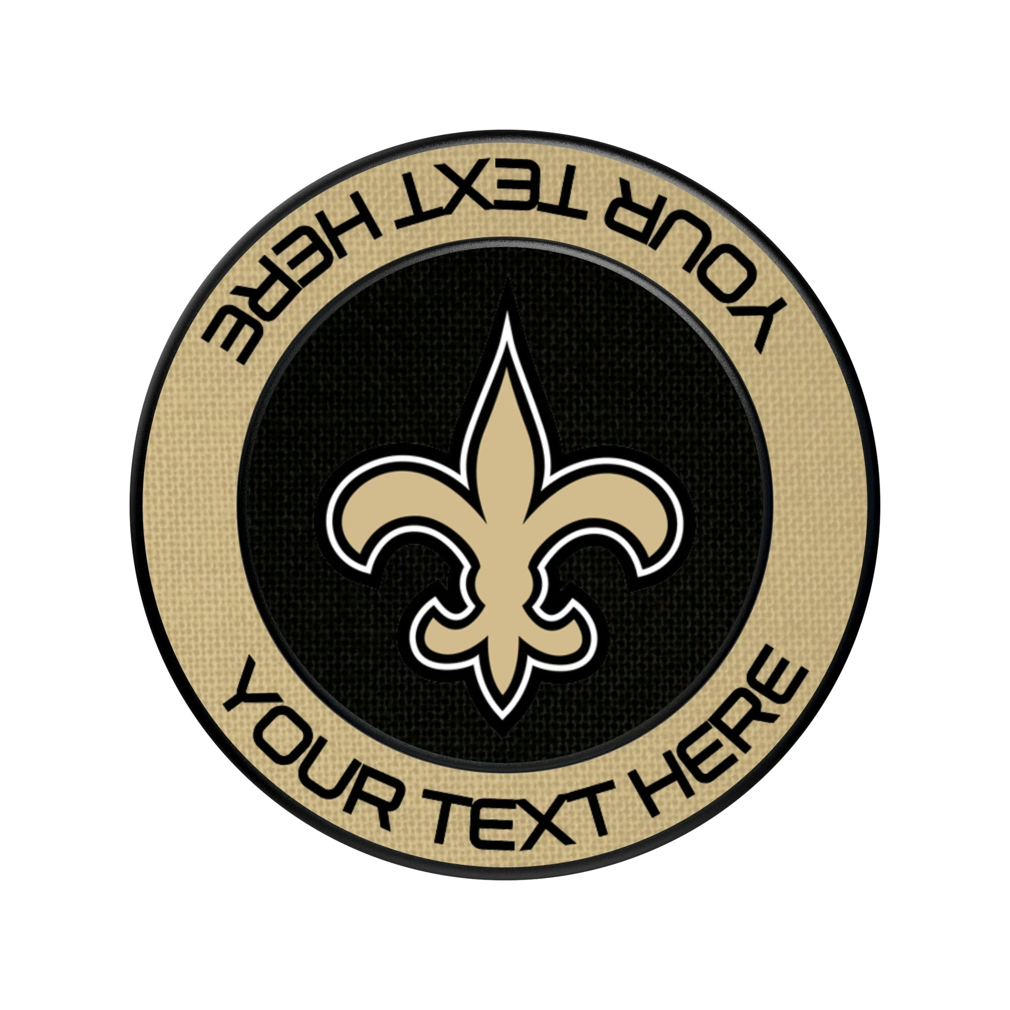 New Orleans Saints Personalized Endzone Solid Popsockets Round Magnetic
