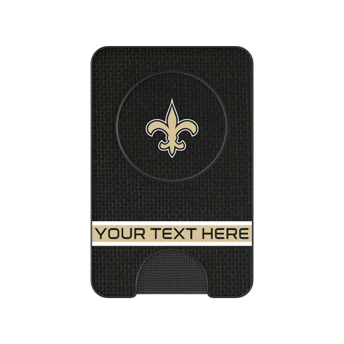 New Orleans Saints Personalized Endzone Solid Popsockets Wallet Magnetic