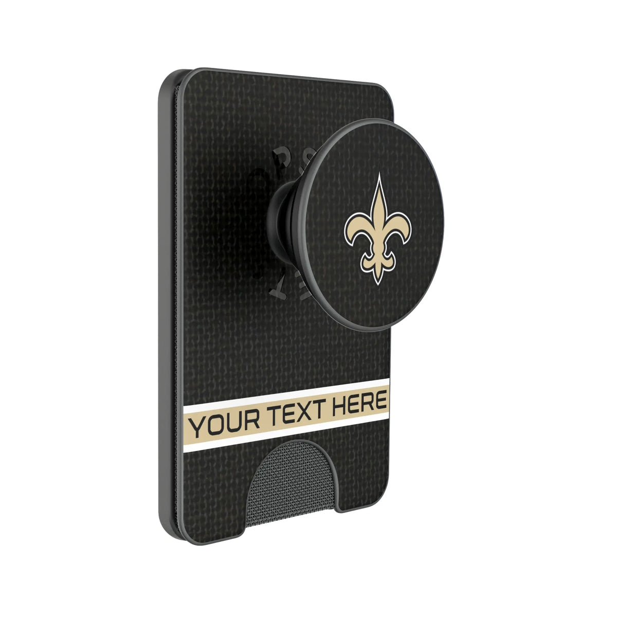 New Orleans Saints Personalized Endzone Solid Popsockets Wallet Magnetic